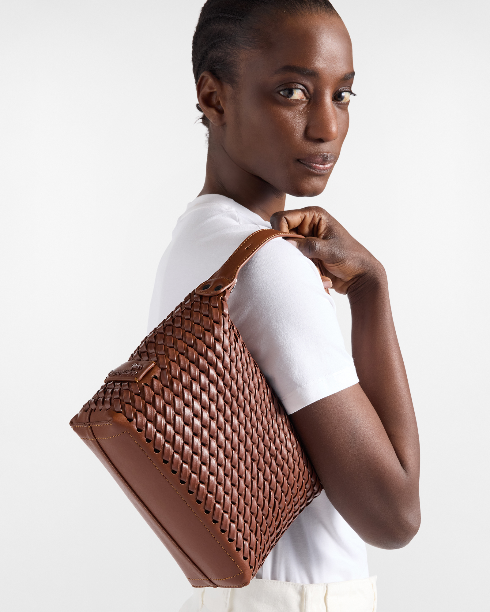 Small hobo bag, Brown/Red, large image number 3