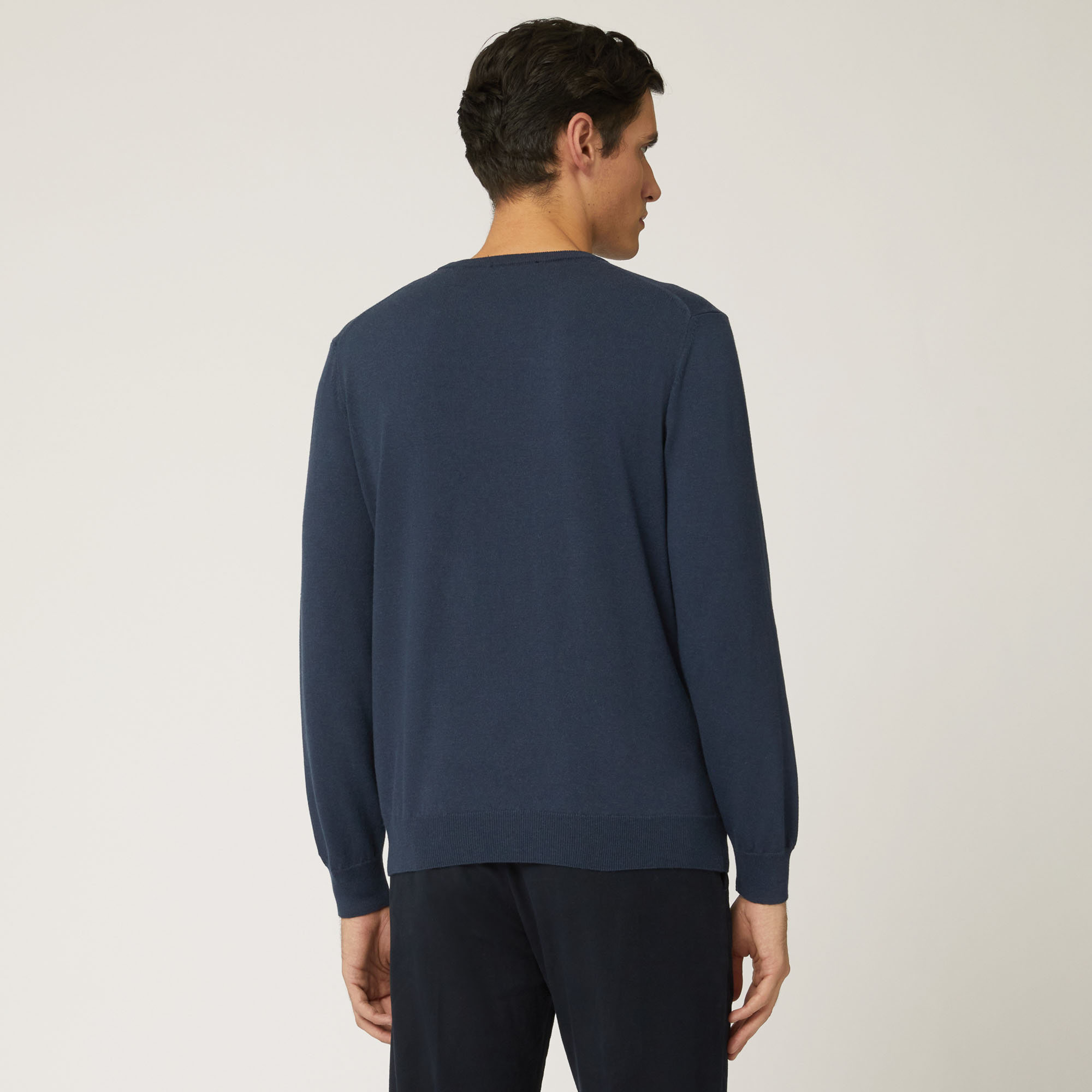 Pullover Girocollo Con Motivo Geometrico Art Academy, Blu Navy, large image number 1