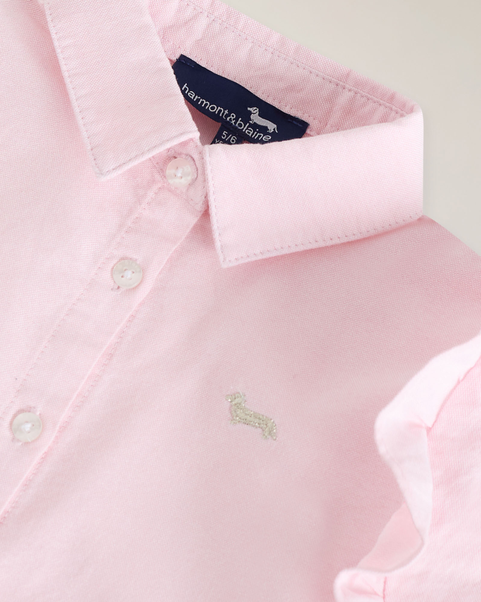 Camicia oxford con ricamo dietro, Rosa, large image number 2