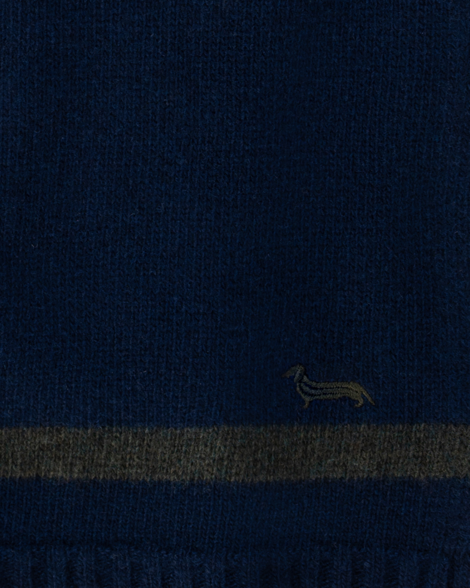 Men&rsquo;s wool and cashmere blend scarf with embroidery, SPORT BLUE, large