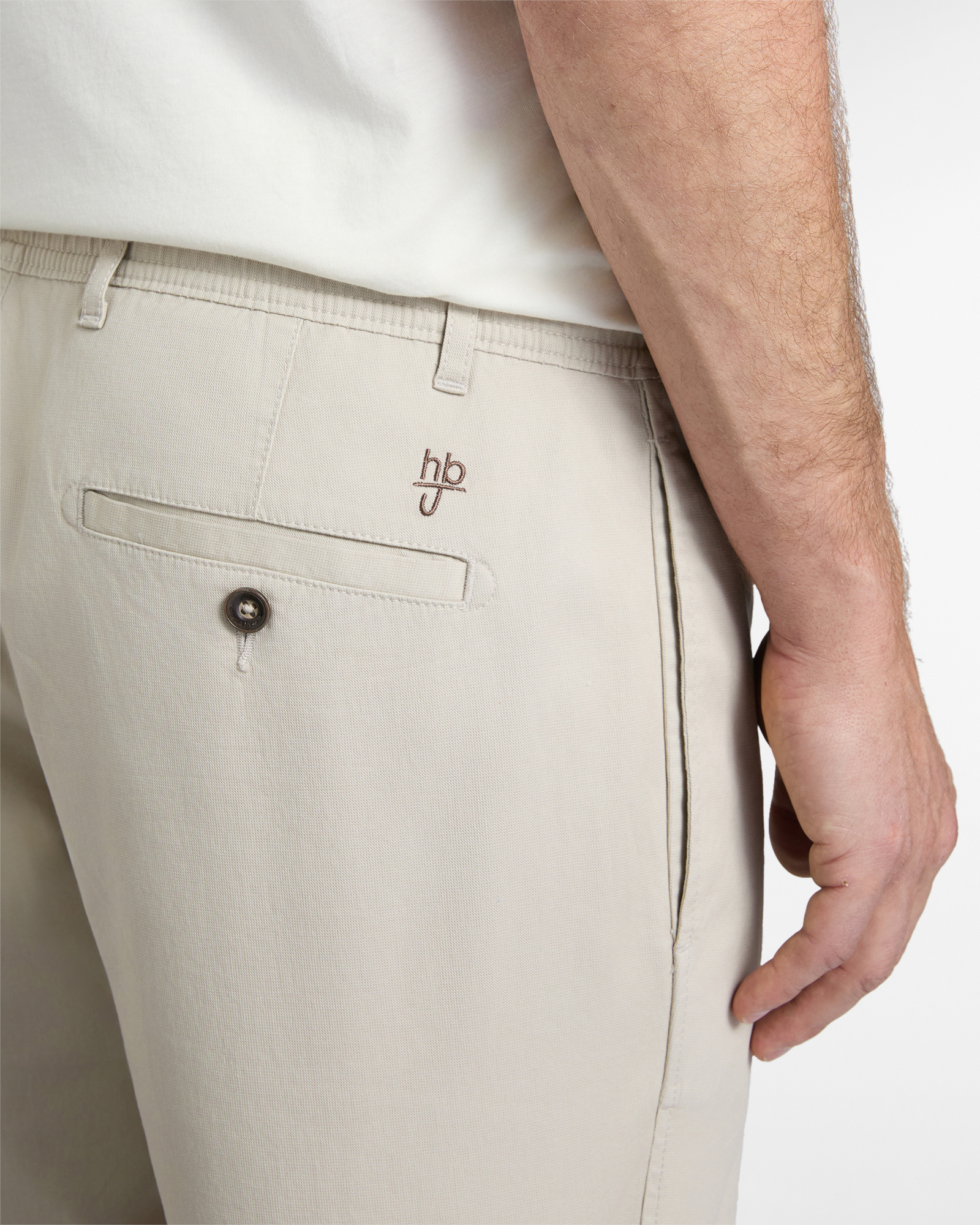 Jogger Uomo in Tessuto Dobby Regular Fit, Beige, large image number 2