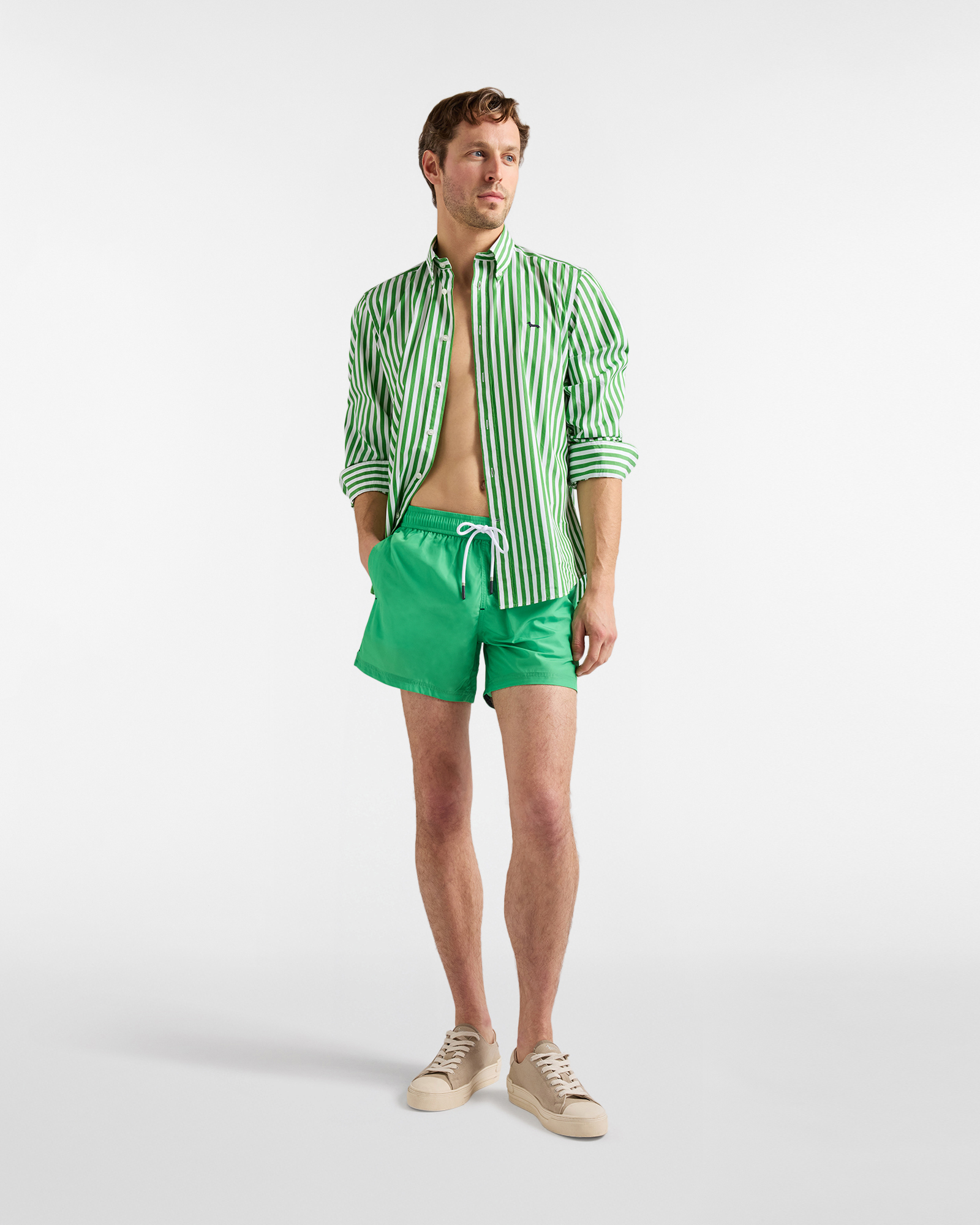Men&rsquo;s short swim shorts, Green, large image number 3