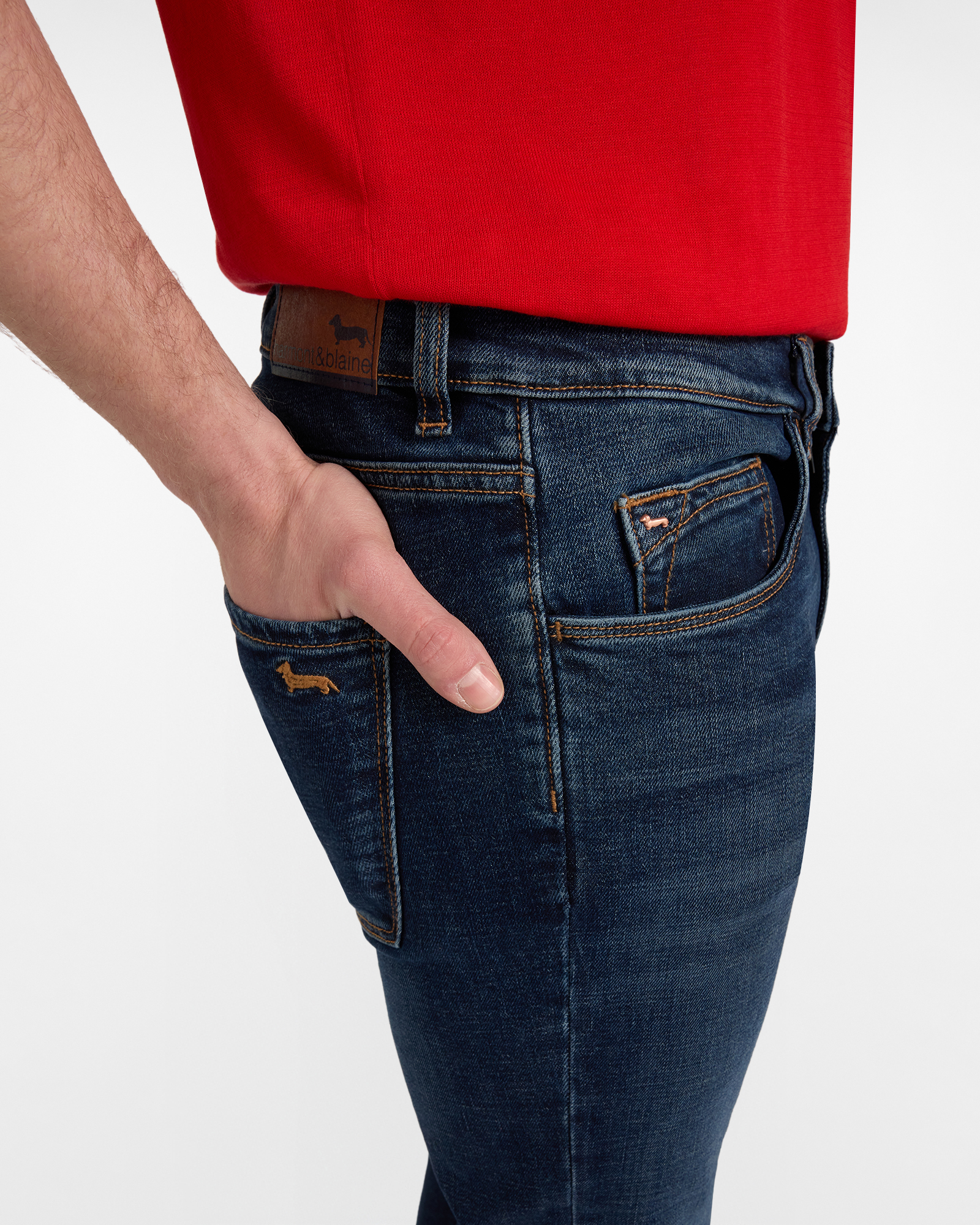 Men's narrow-fit five-pocket jeans, Blue, large image number 2