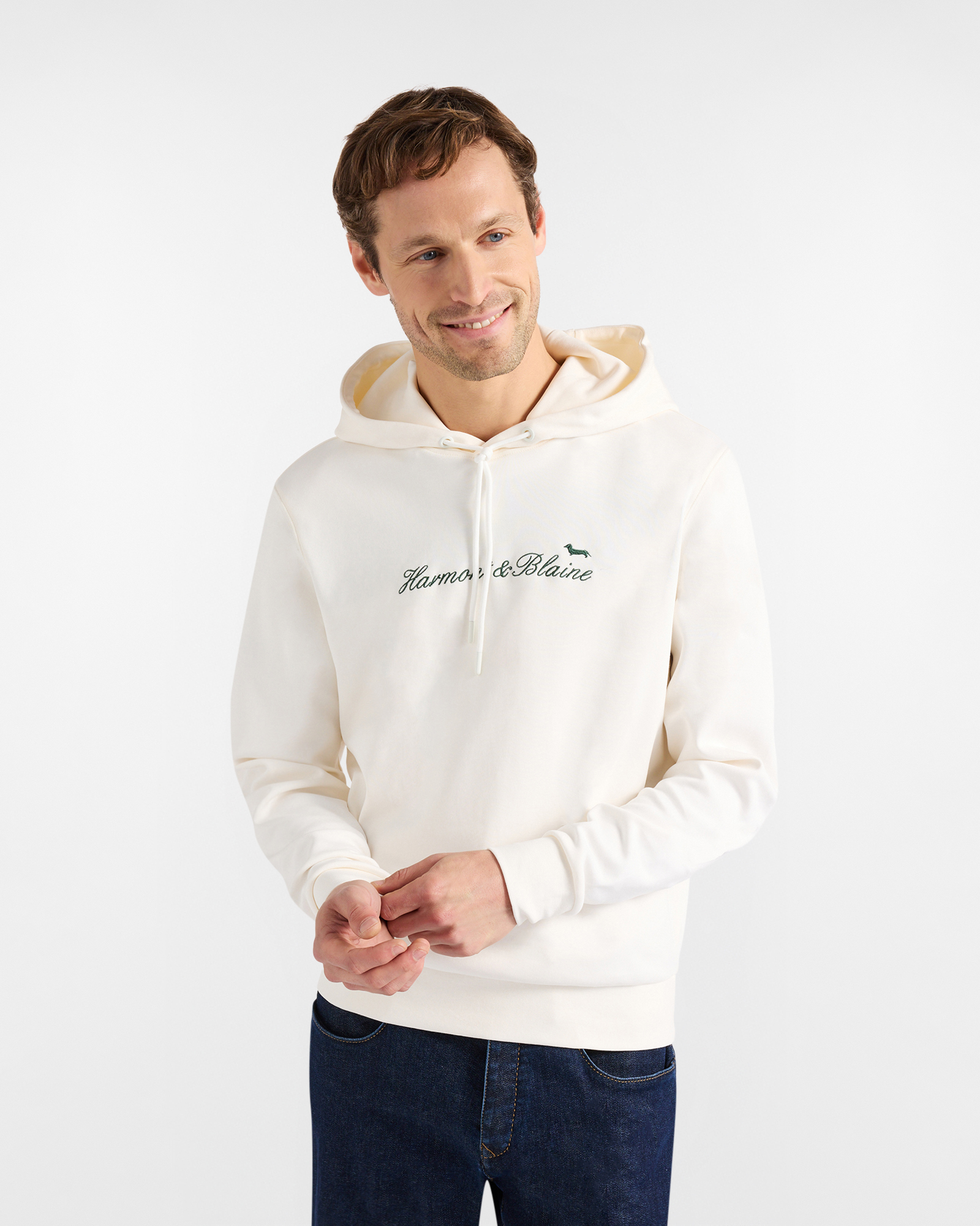 Hoodie with embroidered logo