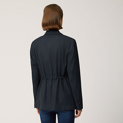 Cardigan-Style Jacket With Drawstring