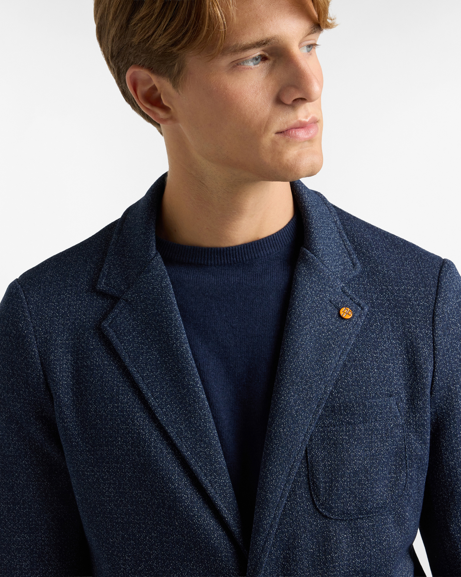 Giacca Misto Cotone Melange, Azzurro, large image number 2