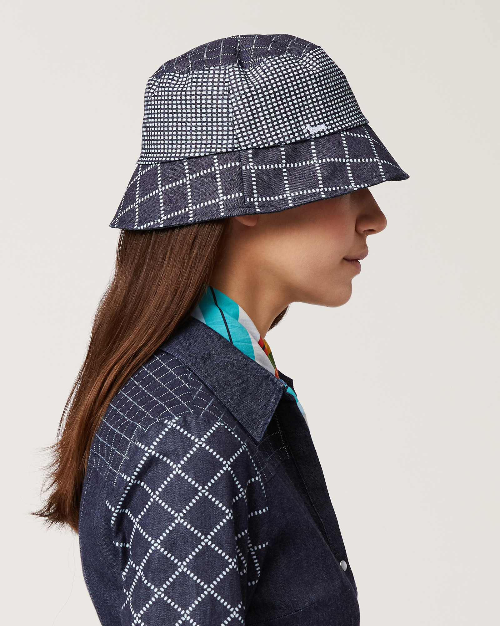 Reversible Denim Bucket Hat, Light Blue, large image number 2