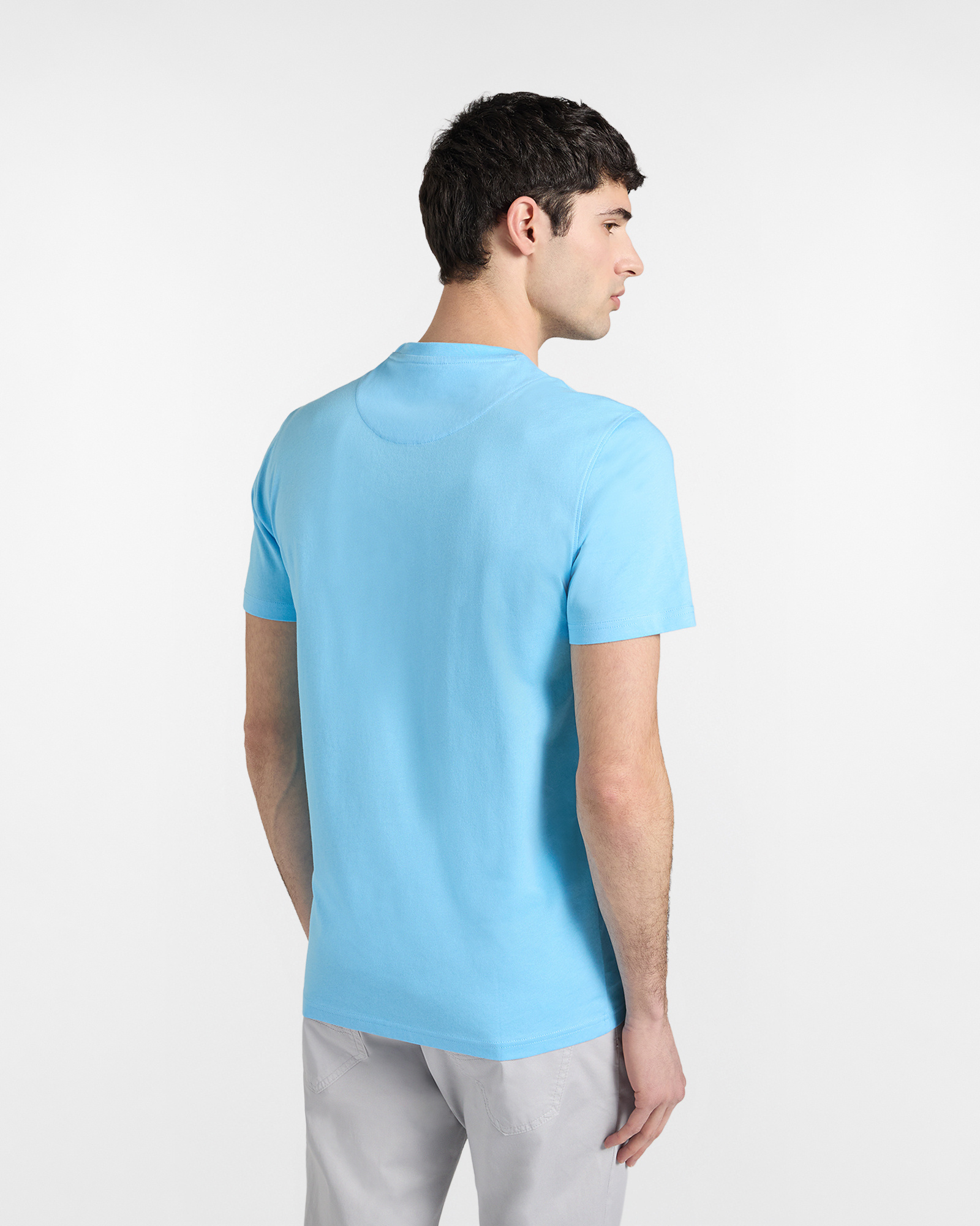 Camiseta ajustada de algod&oacute;n para hombre, Azul, large image number 1