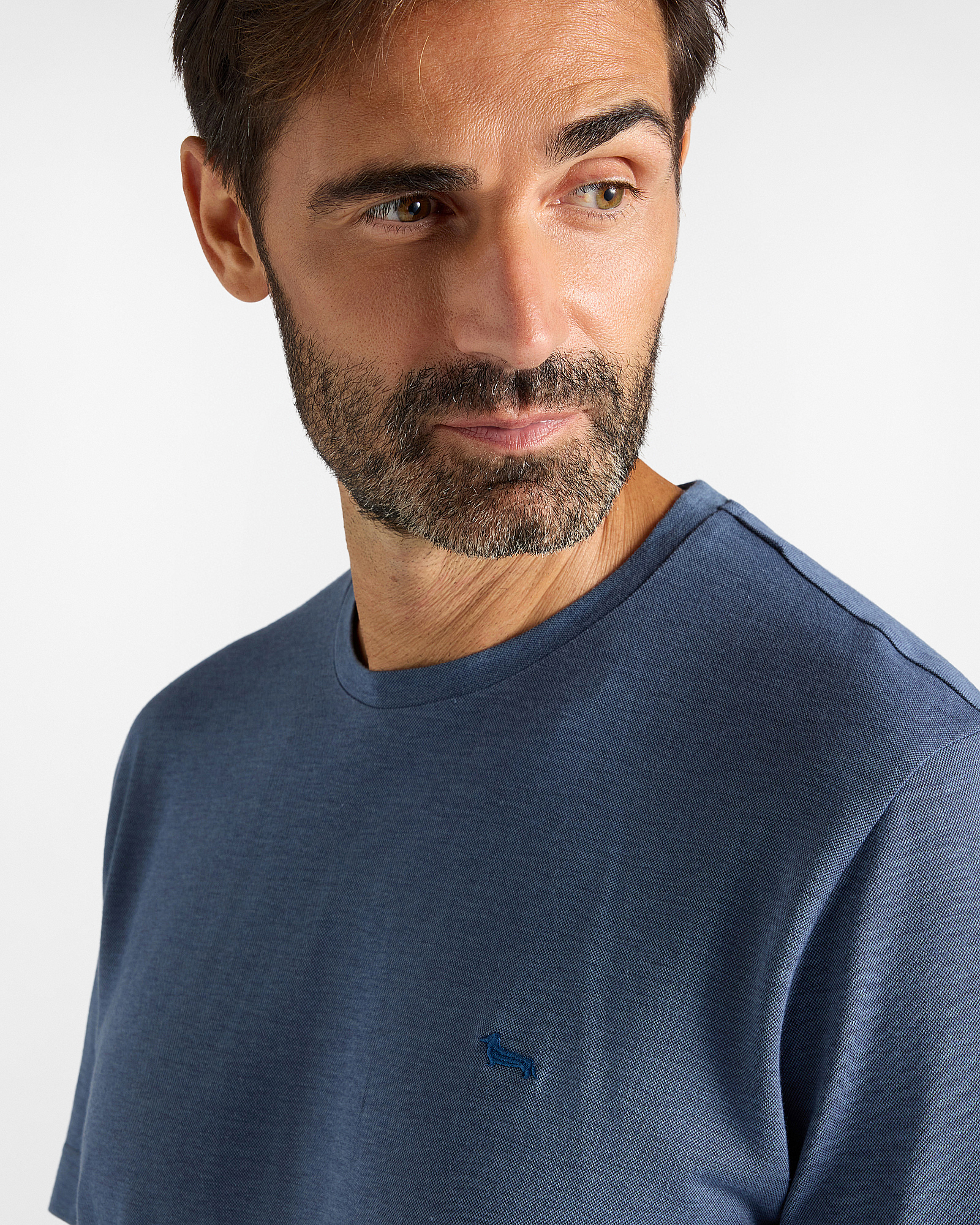 COTTON-LYOCELL PIQU&Eacute; T-SHIRT MM, LIGHT BLUE, large image number 2