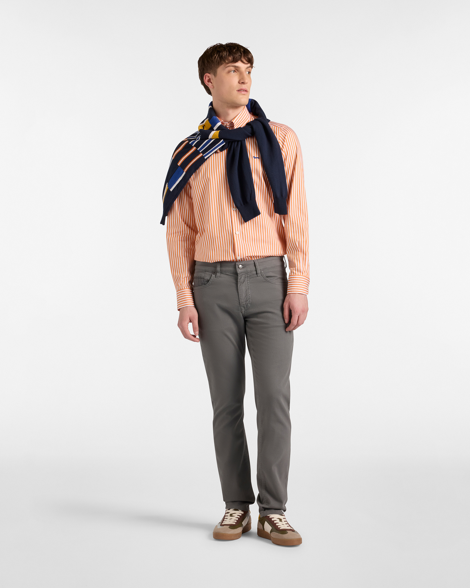 Pantaloni Con Applicazioni Posteriori, Grigio, large image number 3