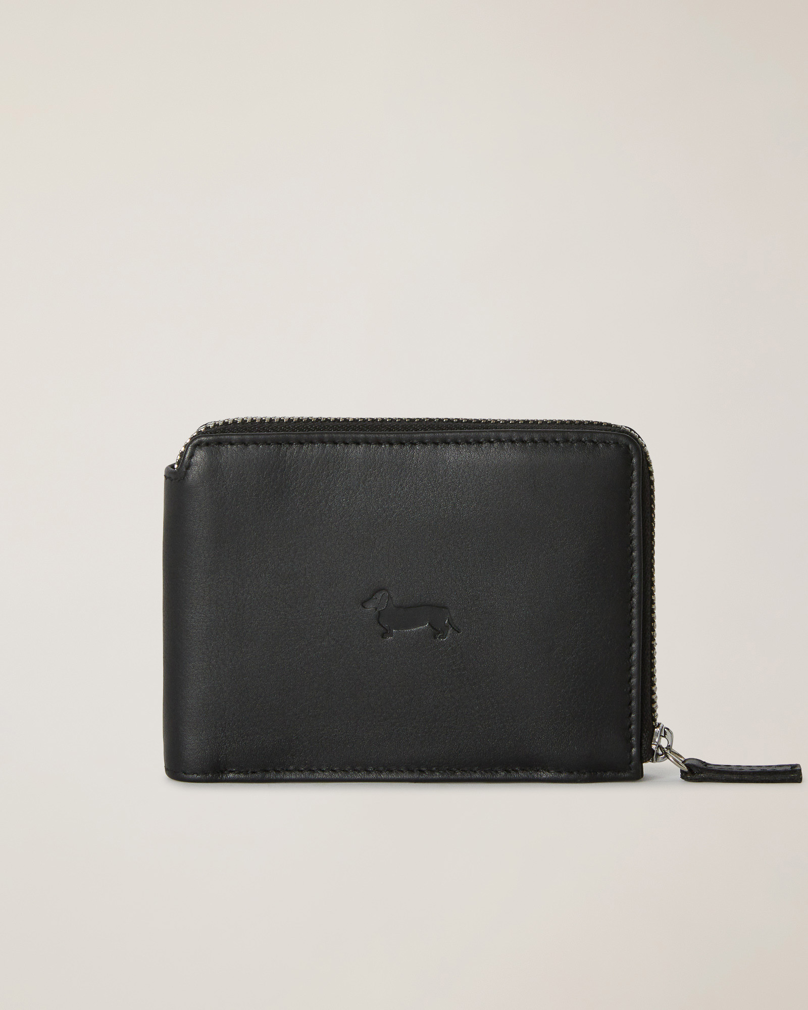 Branded Zip-Around Wallet, Black, large image number 0