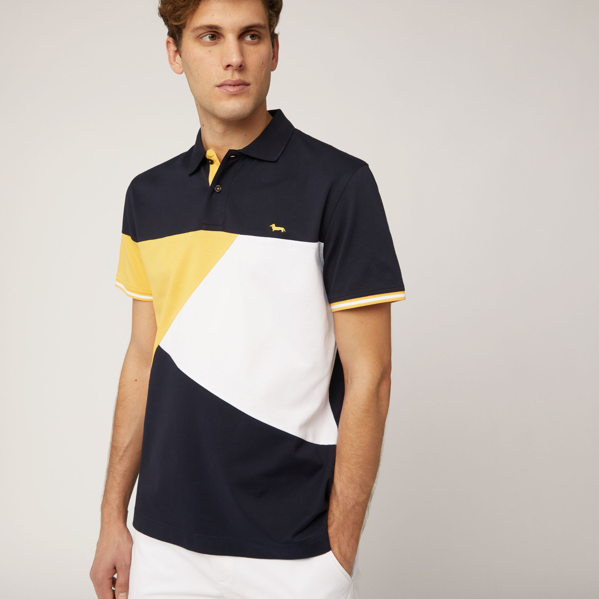 Polo Color Block, Blu Navy, large image number 2