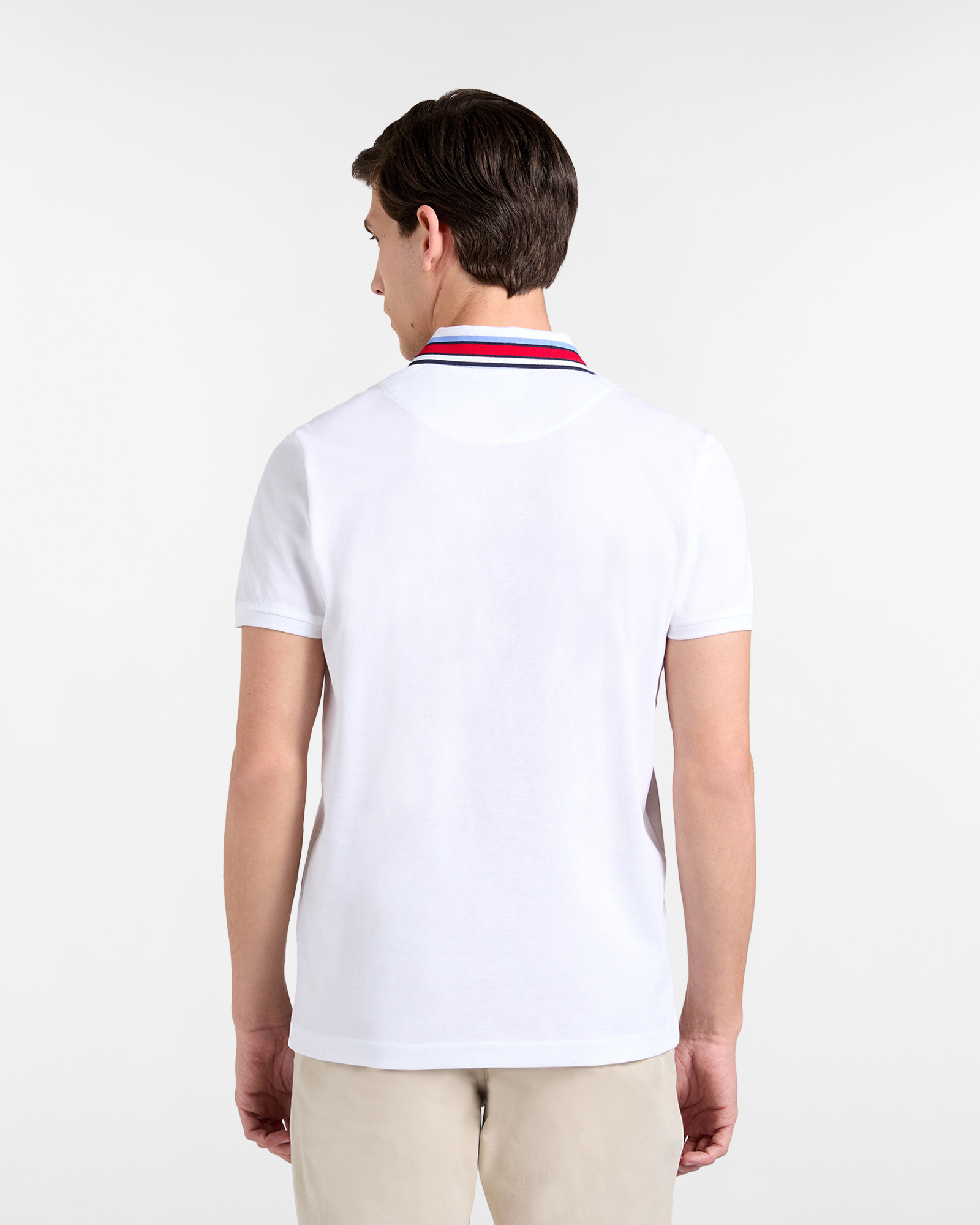 Polo uomo narrow fit con colletto a costine