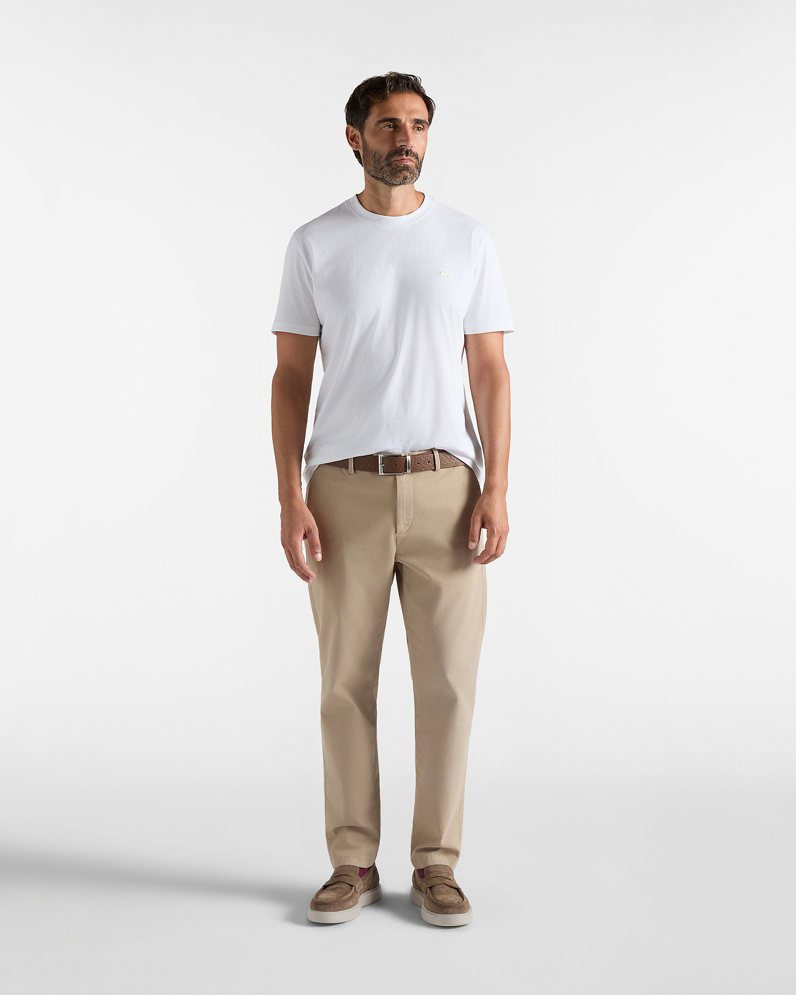 Camiseta de hombre en 100 % puro algod&oacute;n corte regular, BLANCO, large image number 3