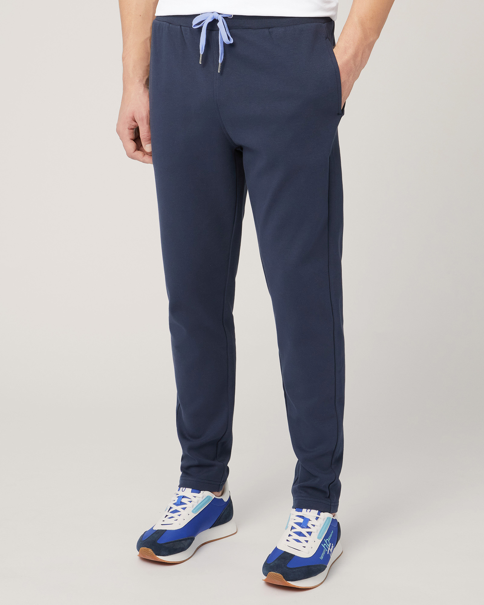 Cotton Fleece Pants, Dark Blue, large image number 0