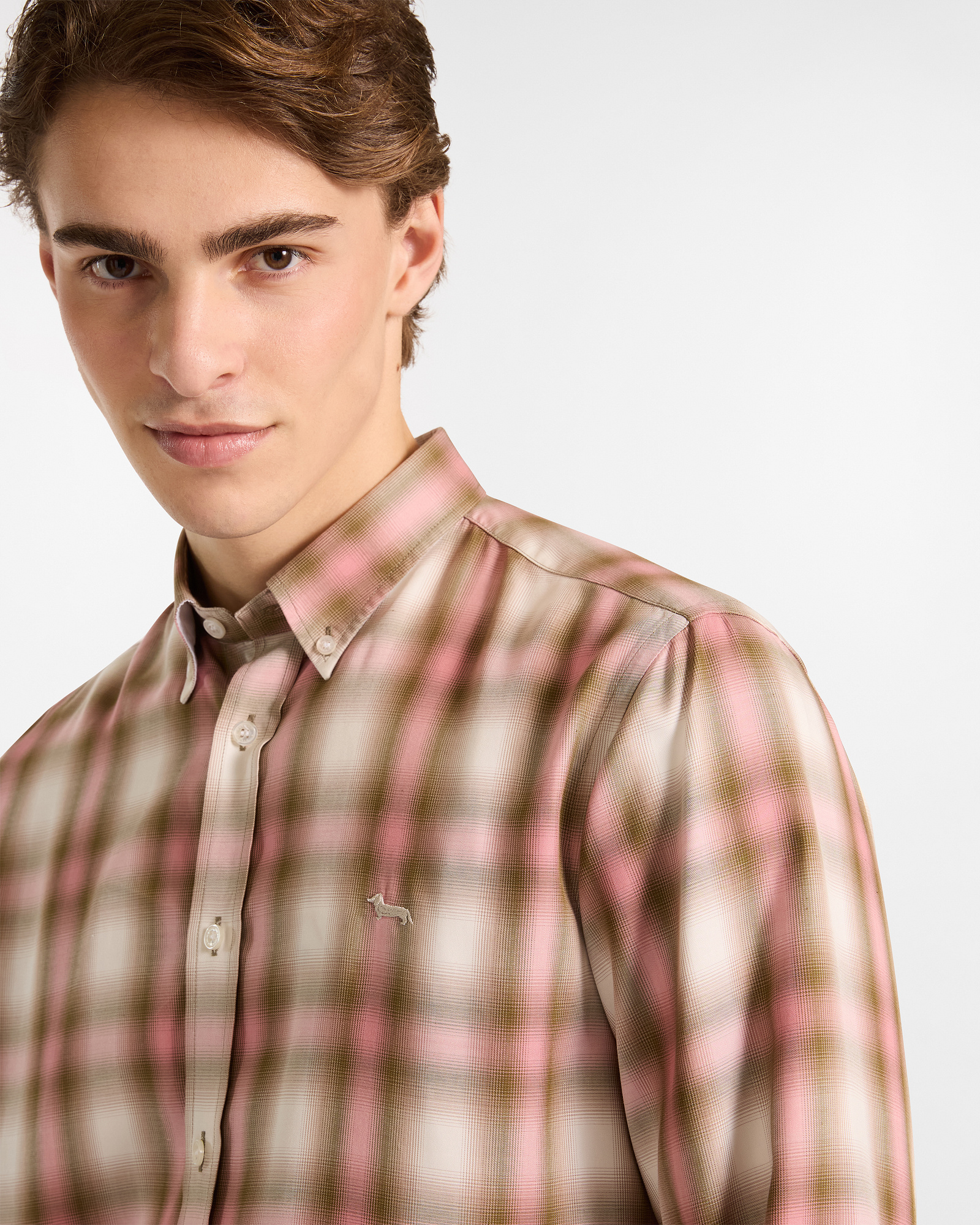 Camicia Check In Lyocell, Rosa Antico, large image number 2