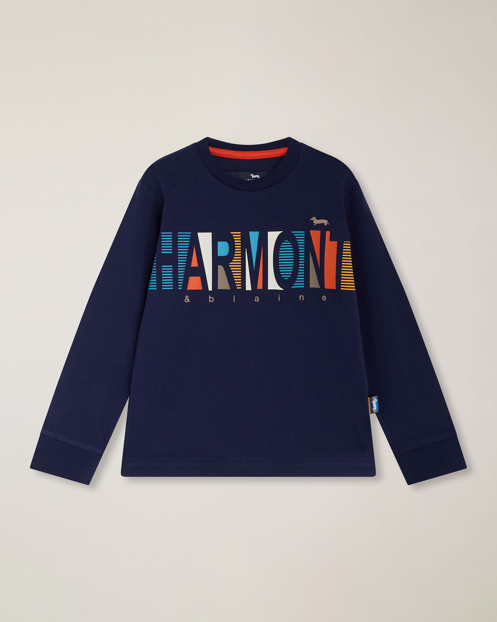 Jersey T‑shirt with multicolor logo print
