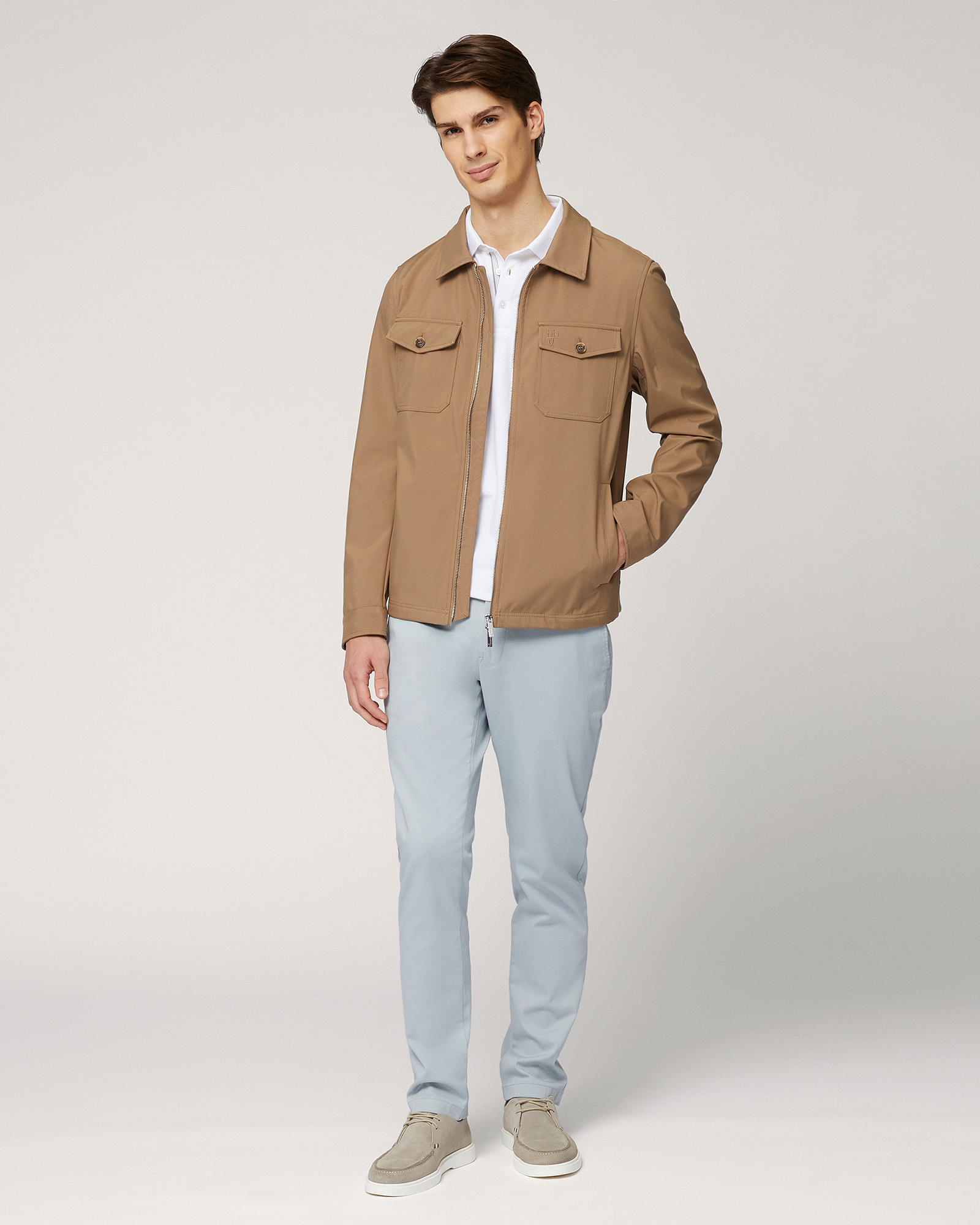 Soft Shell Jacket With Pockets, Light Brown, large image number 3