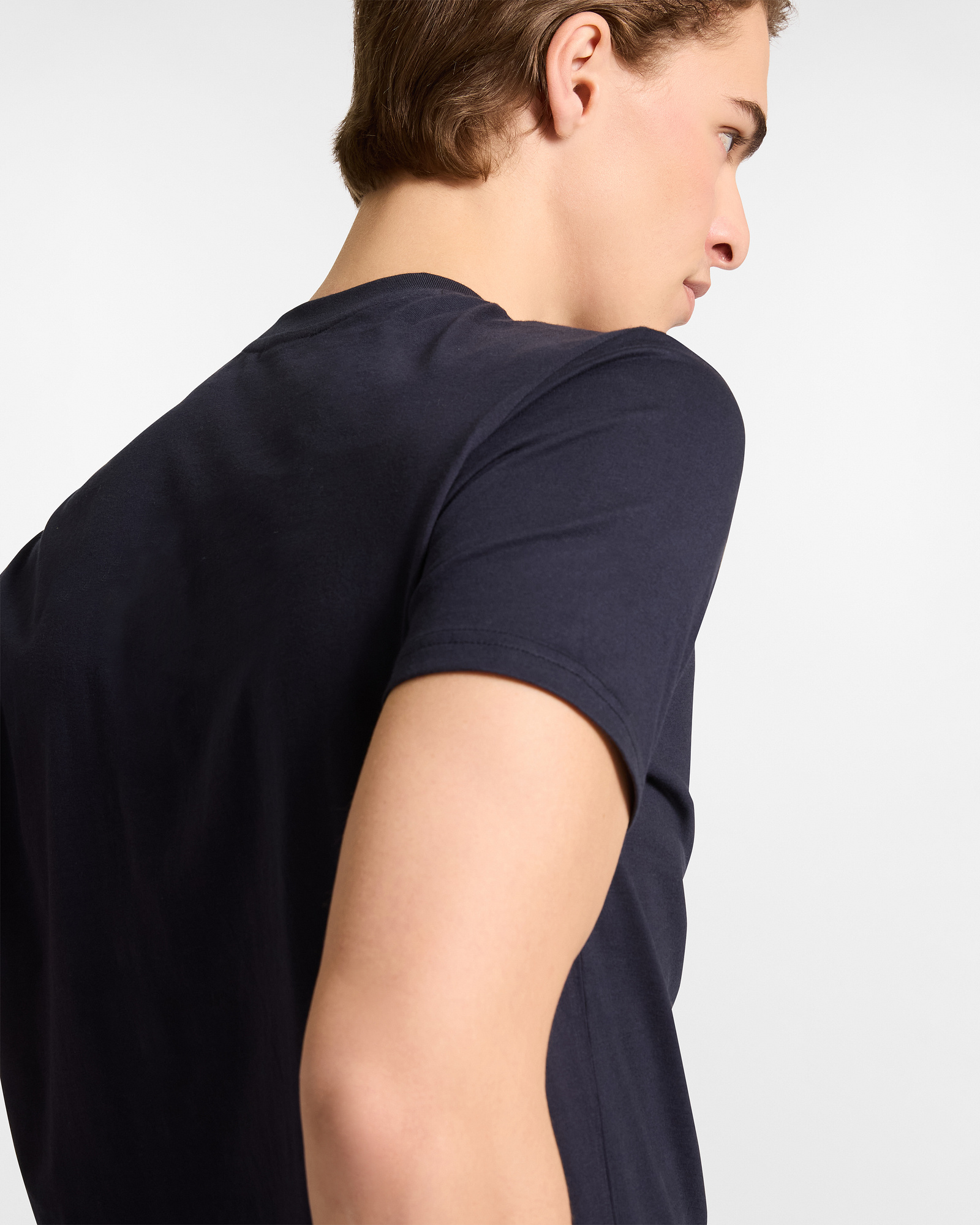 Cotton T-Shirt with 3D Dachshund, Navy Blue, large image number 2