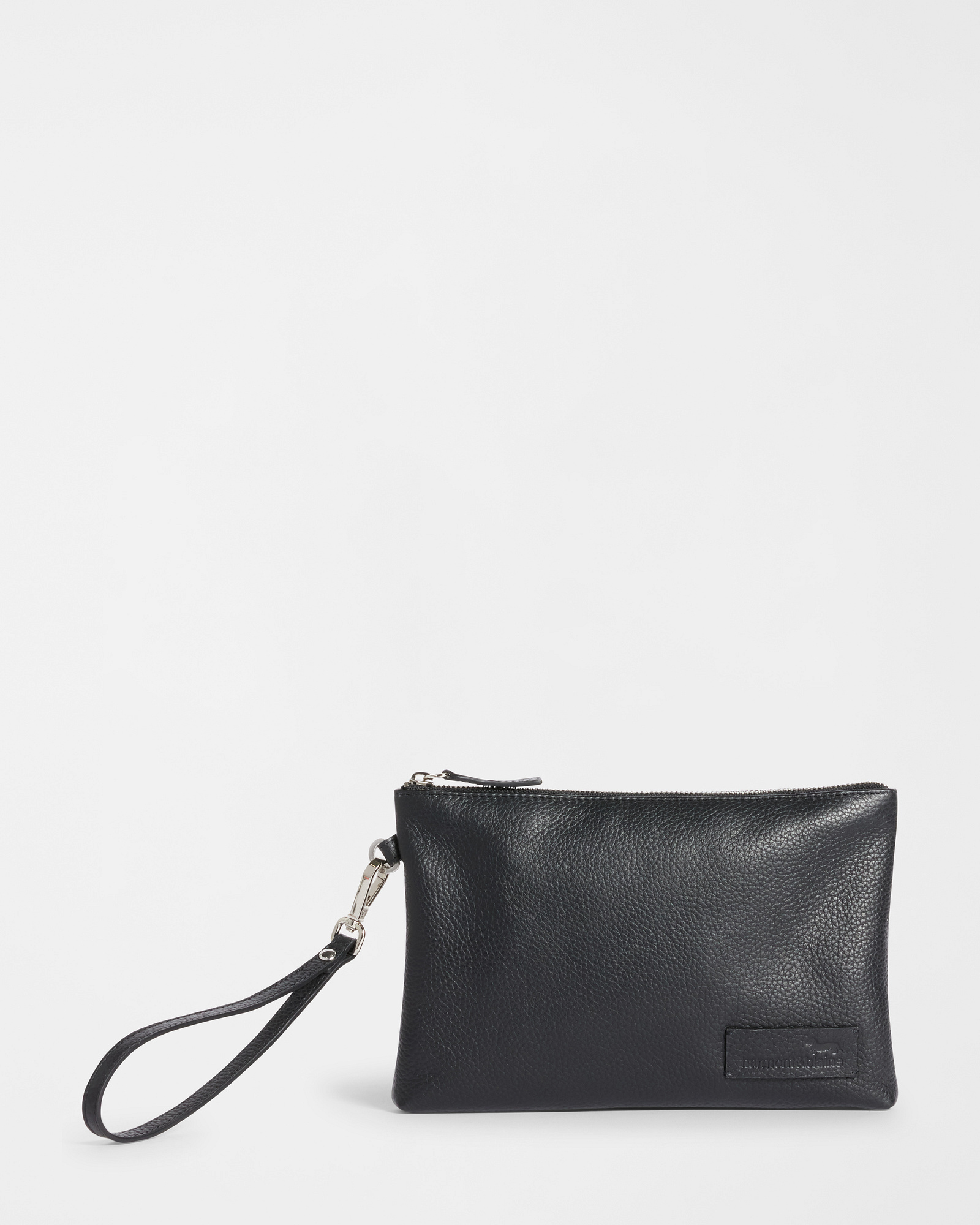 Pochette En Cuir, Noir, large image number 0