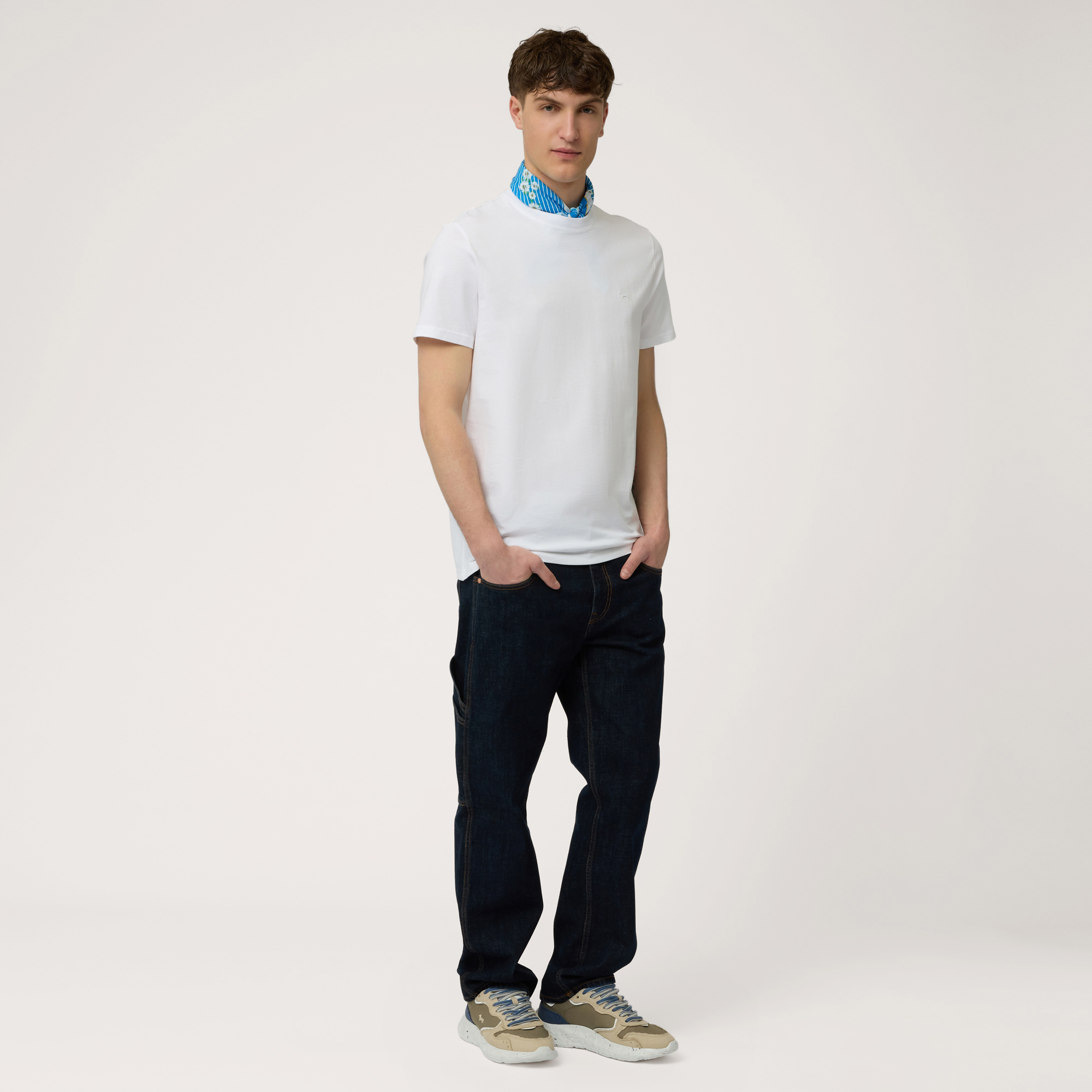 T-Shirt with Appliqué Dachshund, White, large image number 3