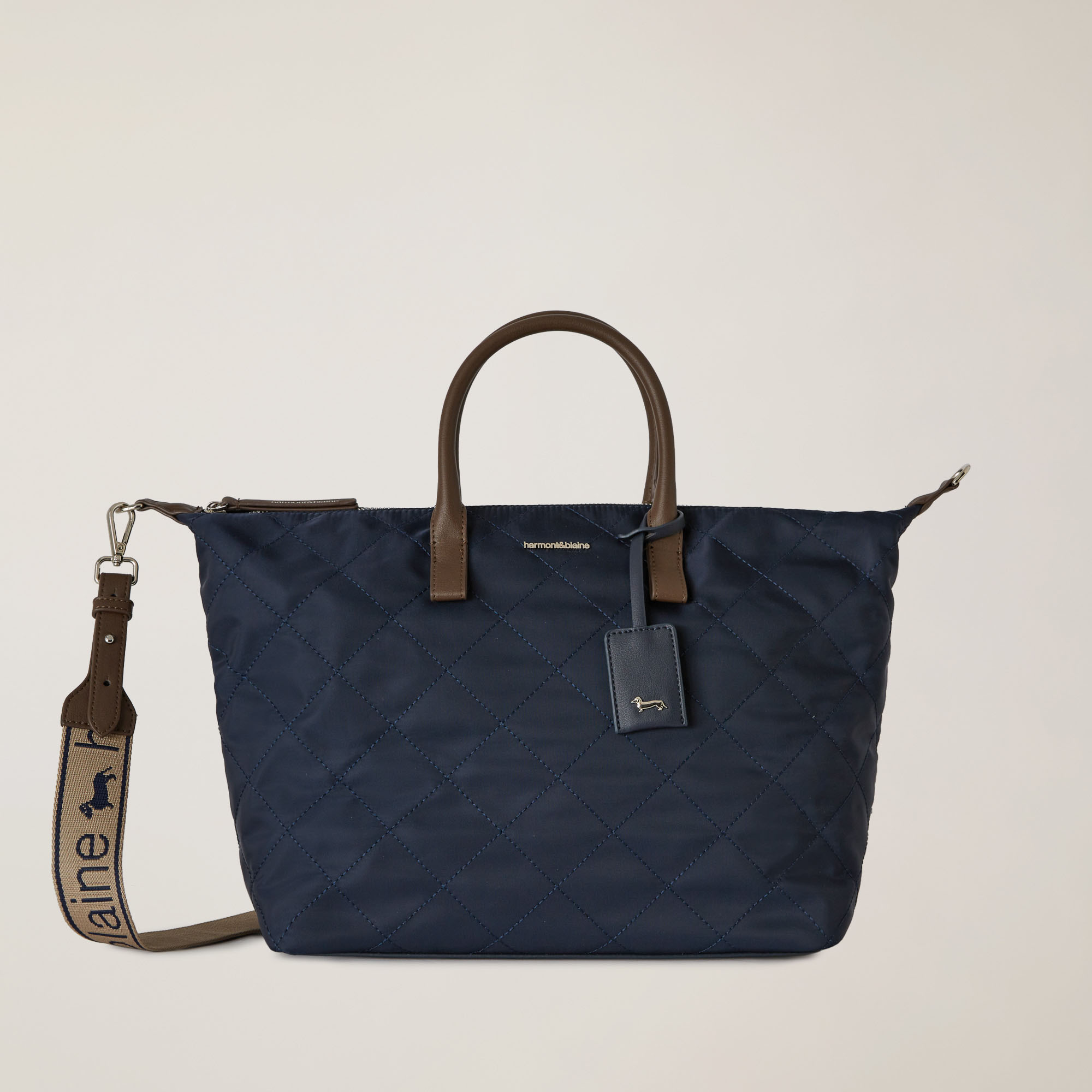Bolso Shopper Acolchado Con Bandolera Extraíble, Azul, large image number 0