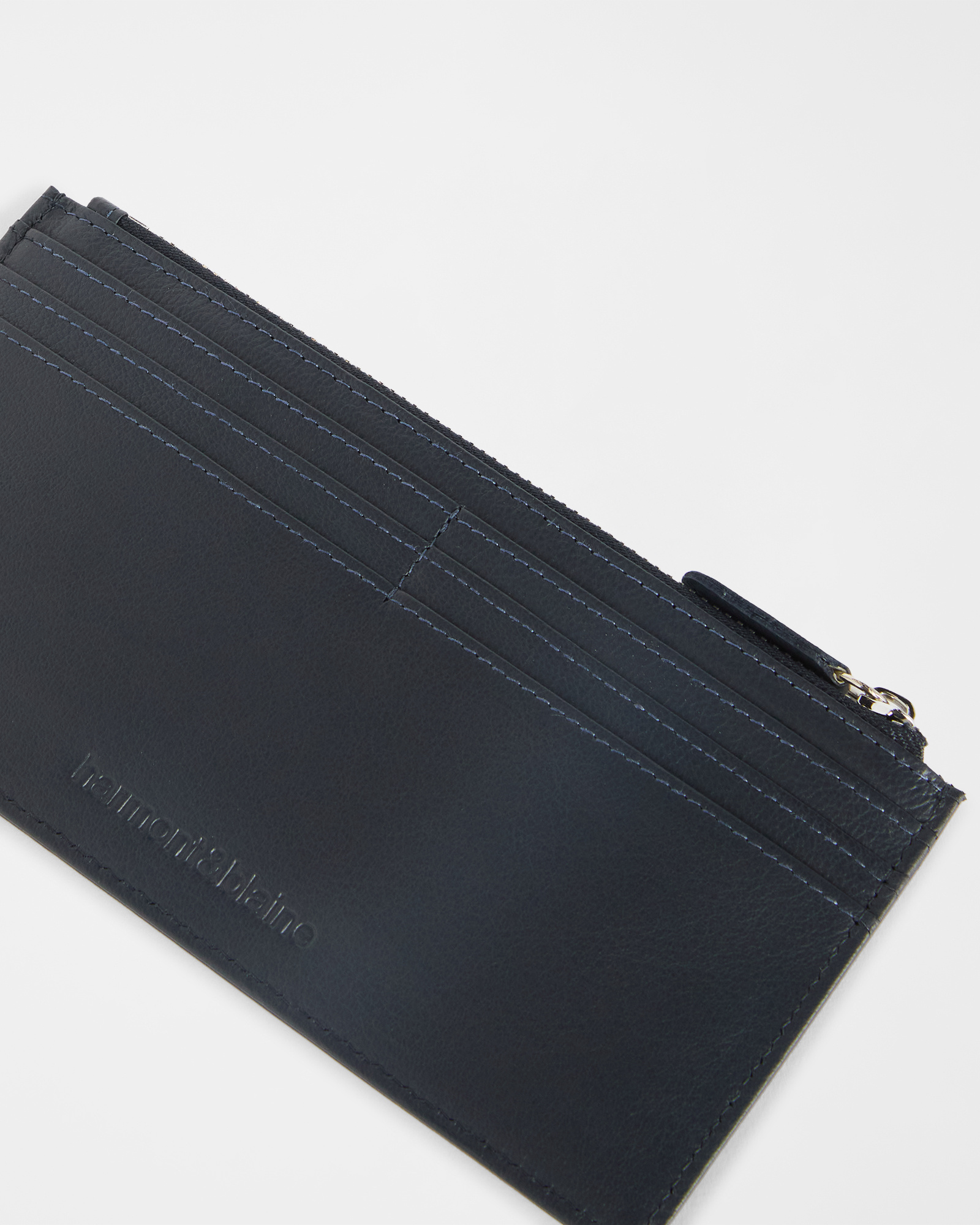 Porta Carte di Credito con zip, Blu, large image number 2