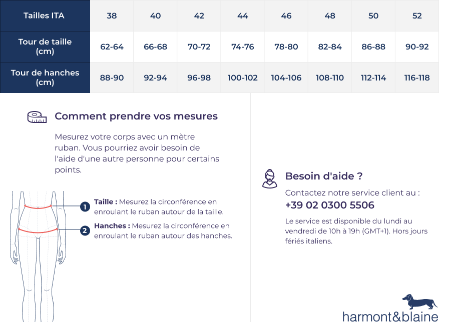 Guide des tailles