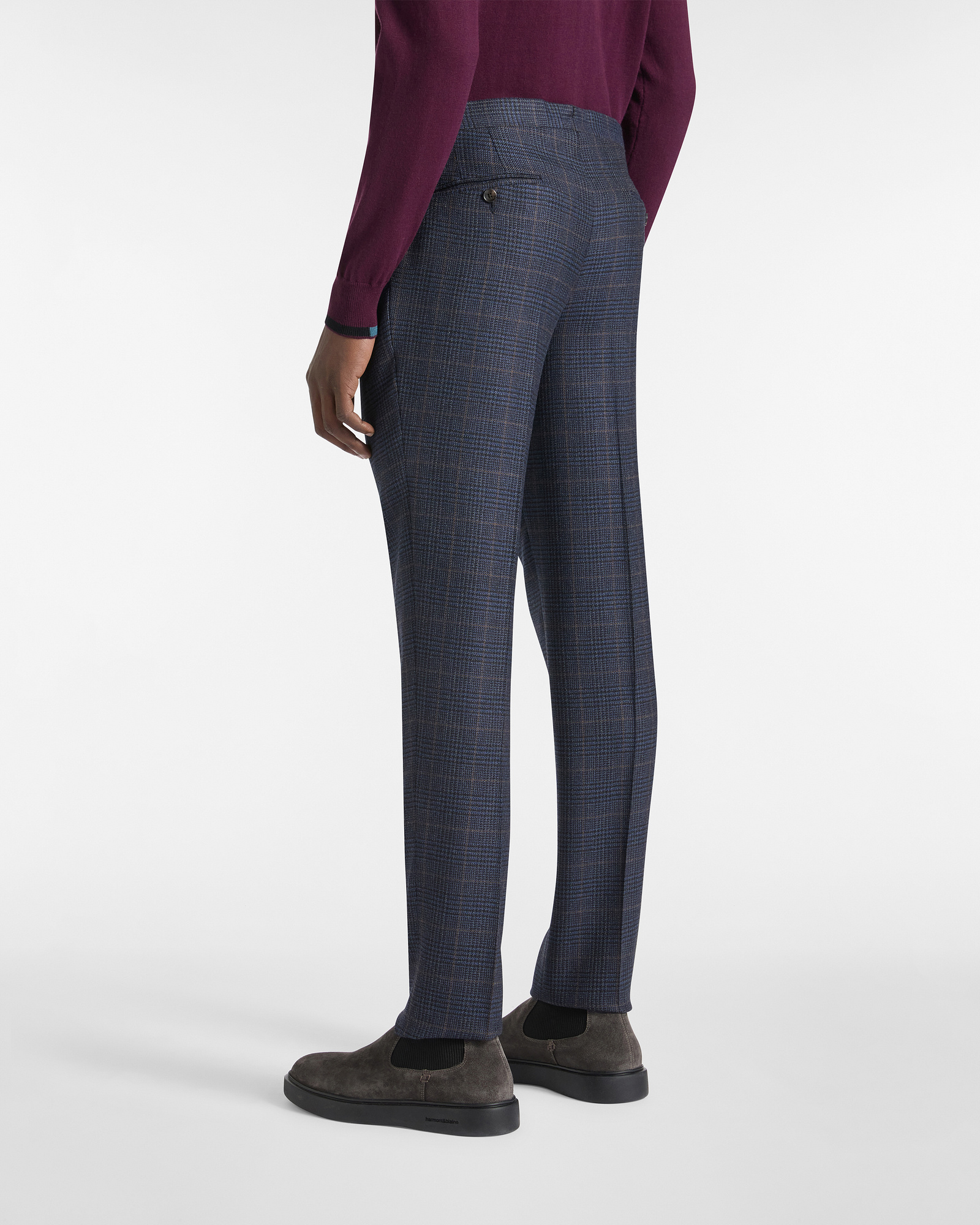 Pantalones Chino de Lana con Doble Pinza
