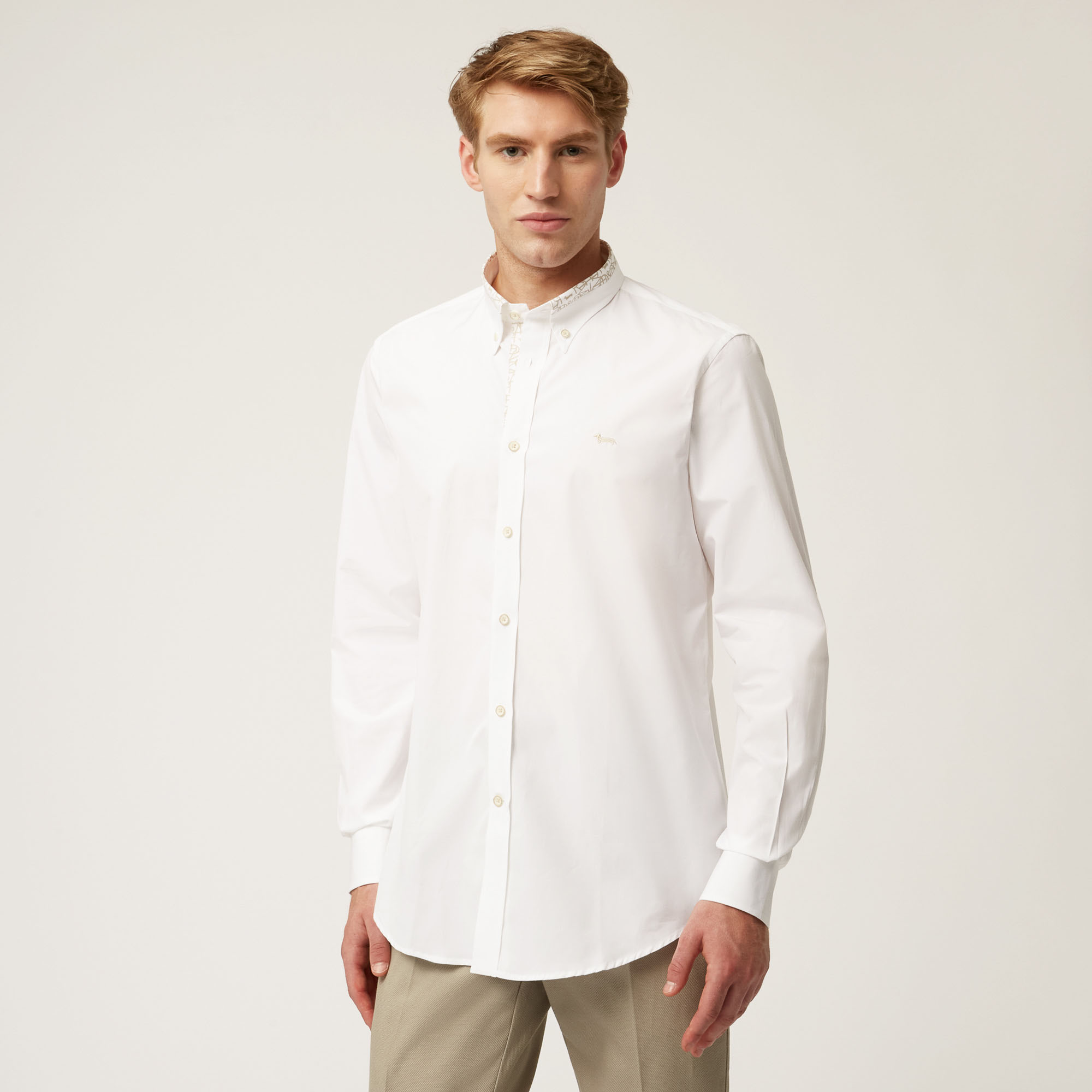 Camicia Con Dettaglio Stampato, Bianco, large image number 0