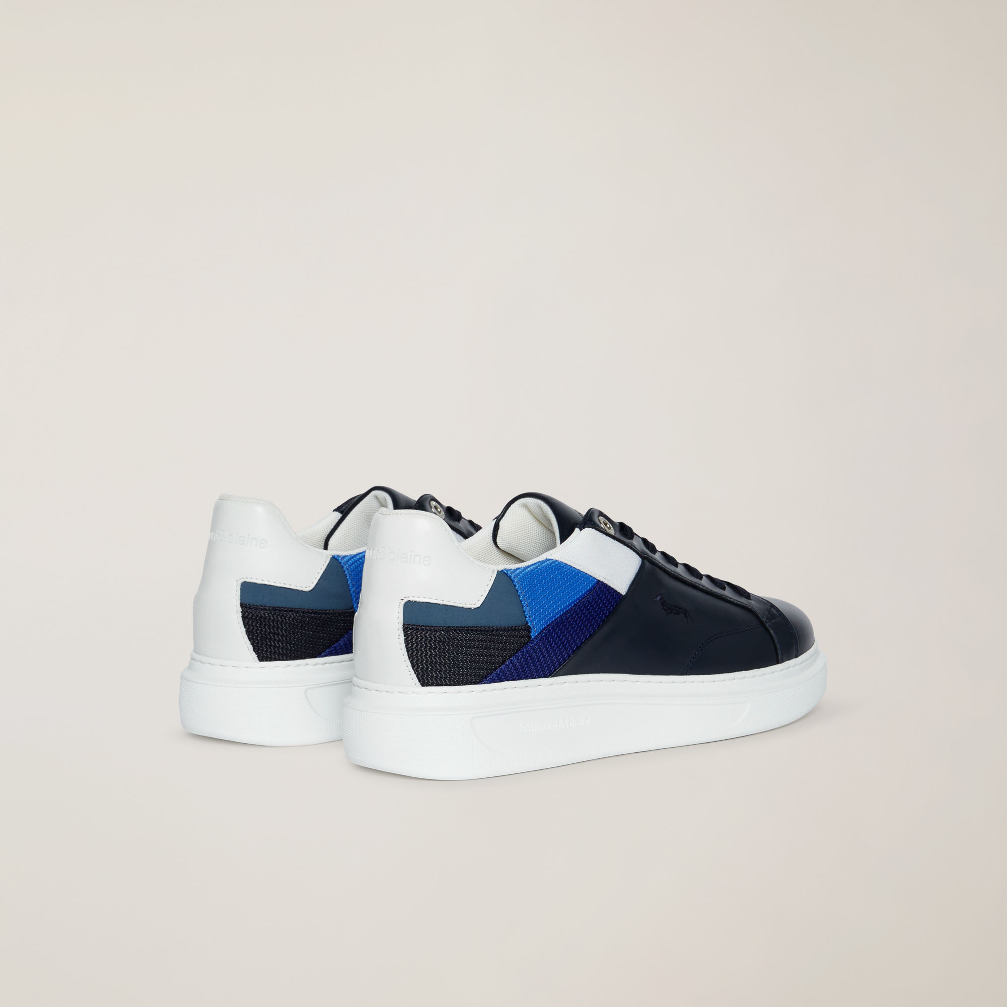 Sneaker with Patchwork Inserts, Blue/Multicolor, large image number 2