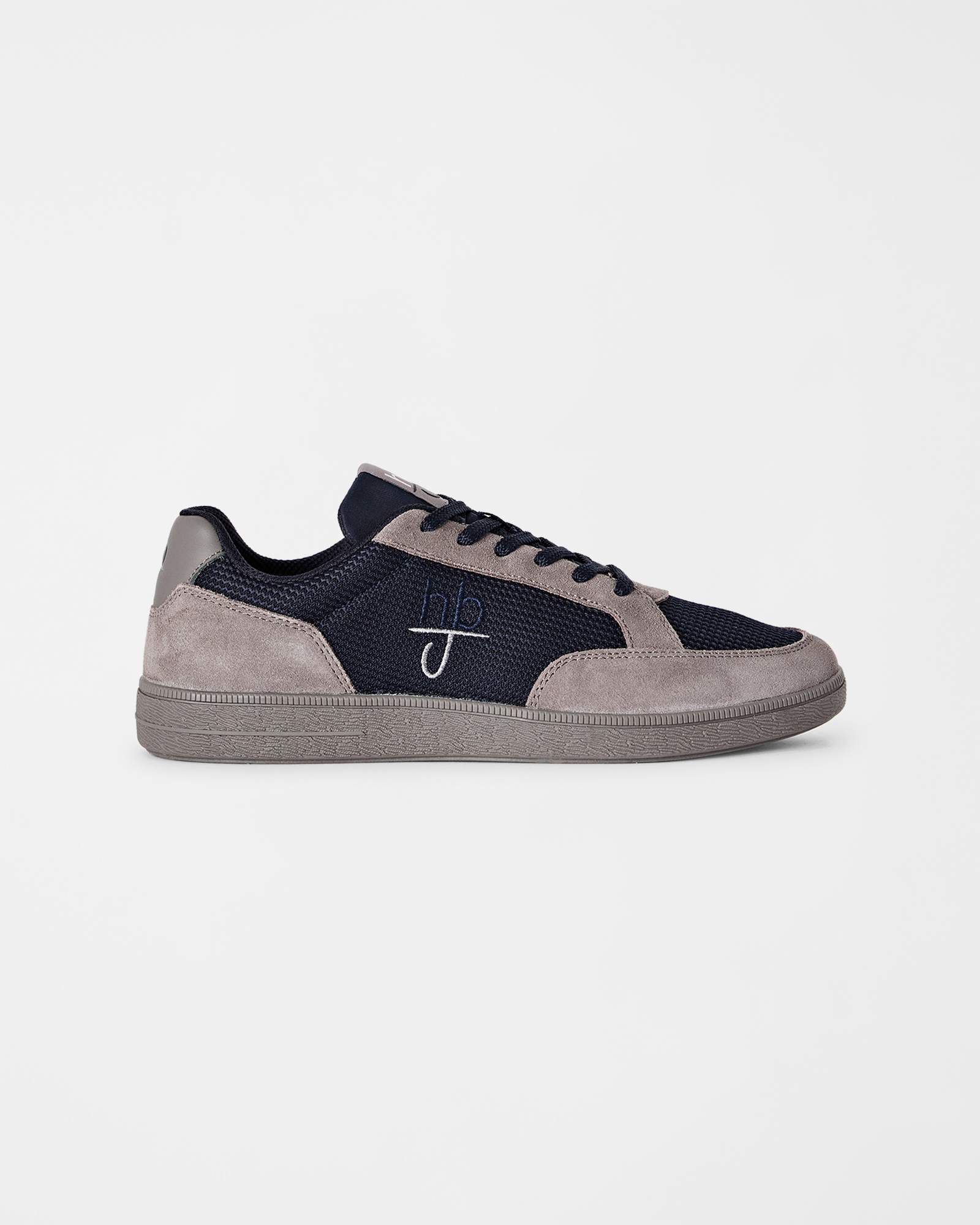 Sneaker HBJ Uomo in suede e tessuto grigio/blu scuro