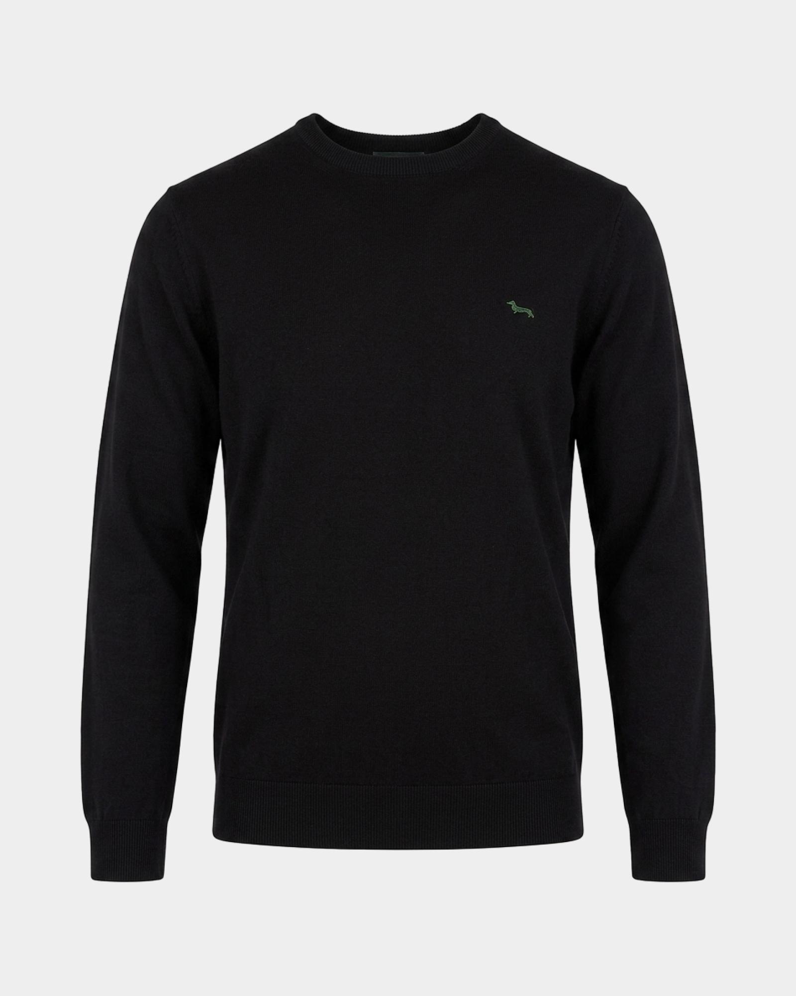 Jersey Hombre en mezcla de algod&oacute;n y cachemir   Regular Fit Made in Italy, NEGRO, large