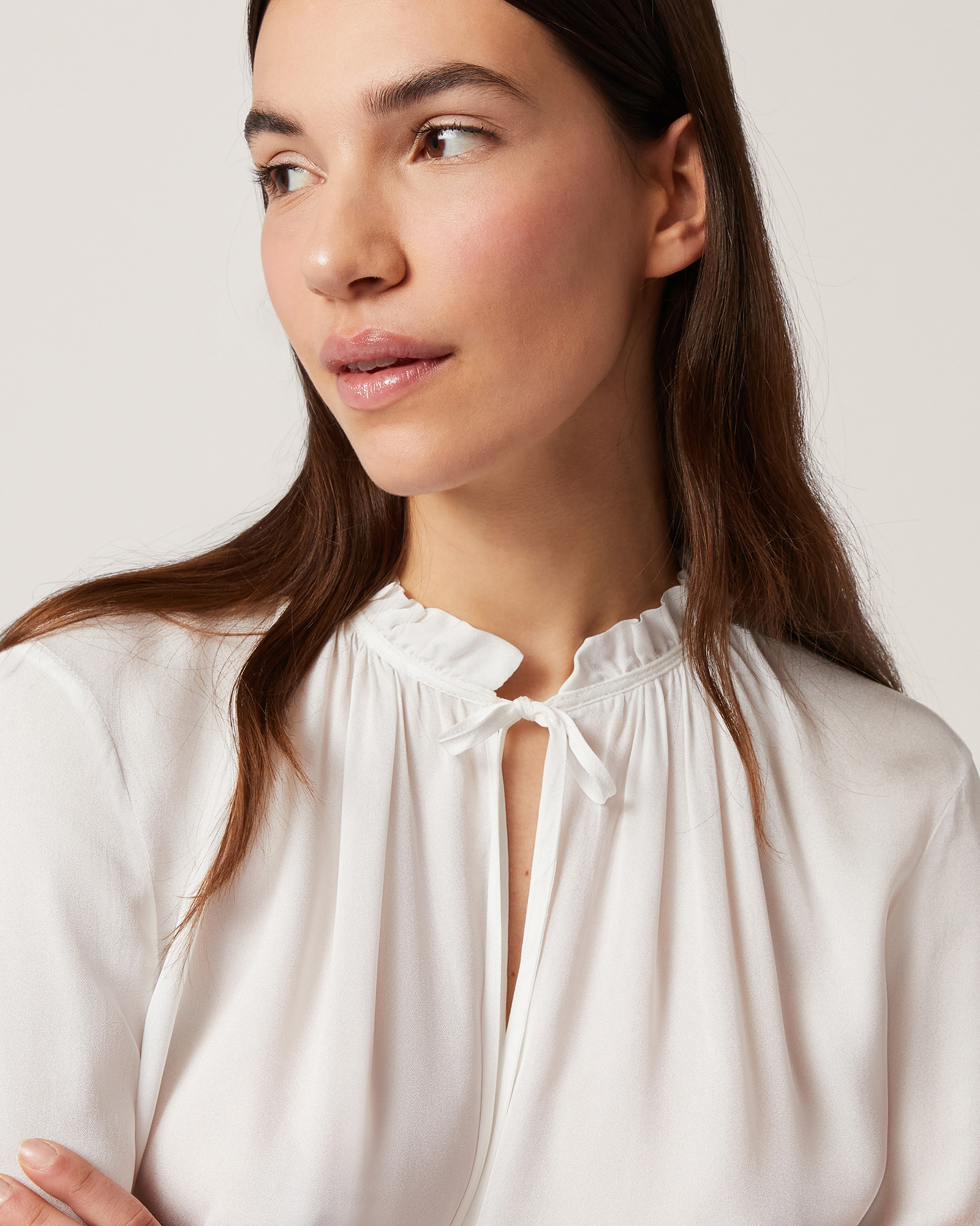 Georgette Blouse, Creamy White, large image number 2