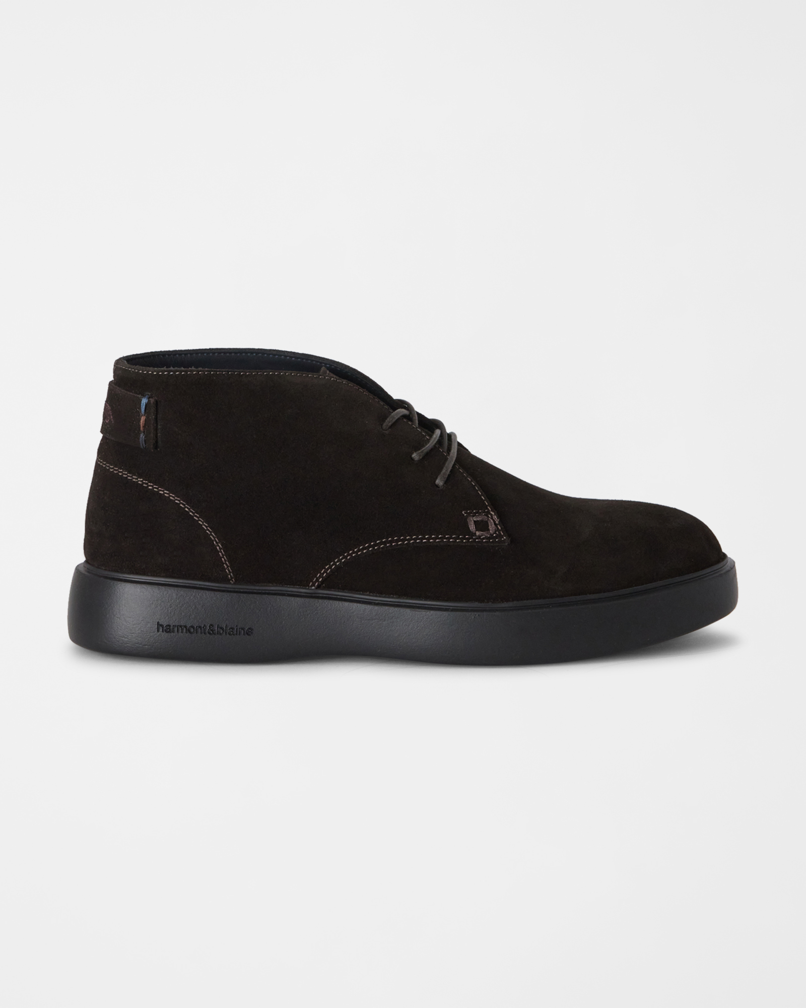 Men's dark brown chukka boots in suede