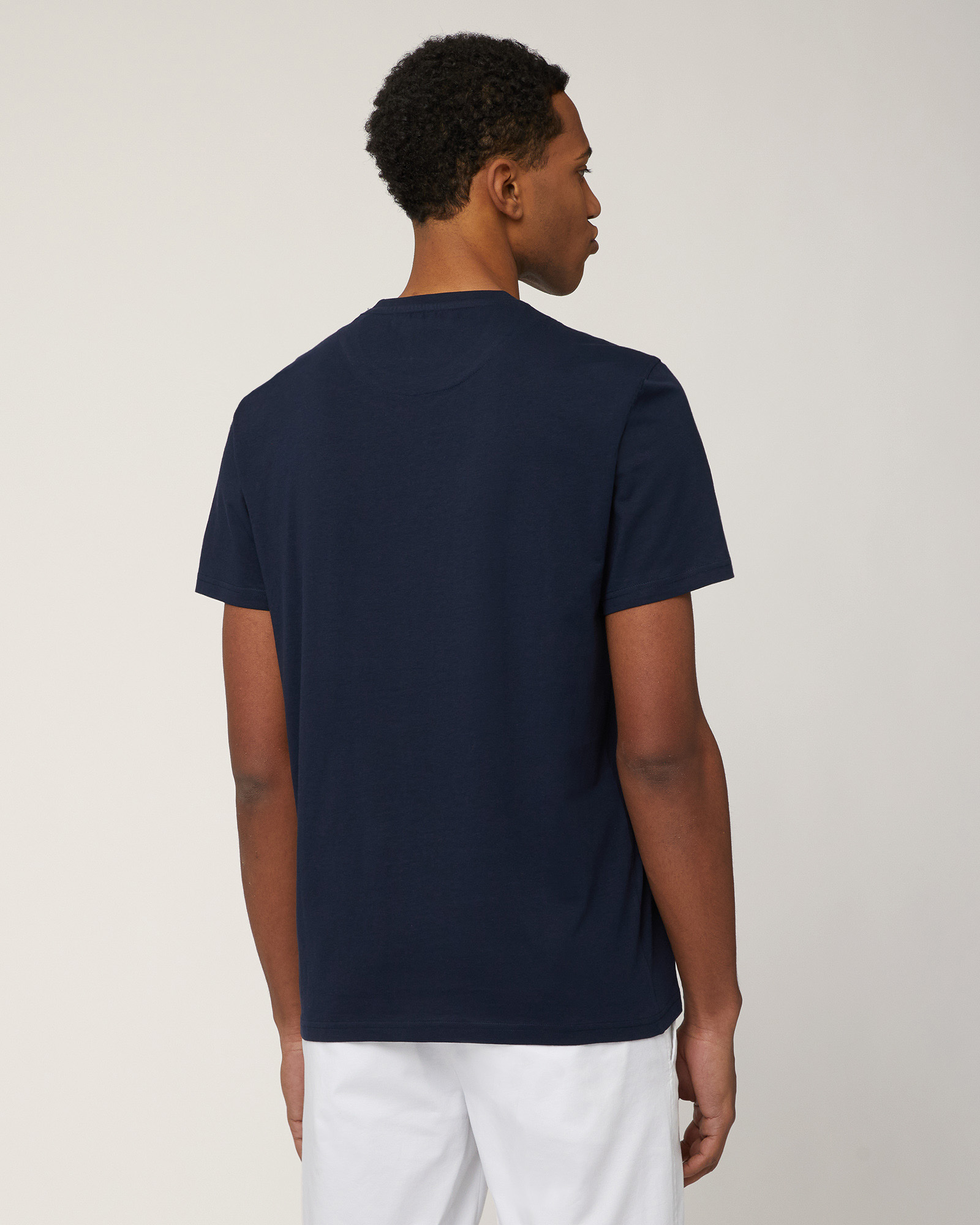 T-Shirt with Maxi Dachshund, Navy Blue, large image number 1