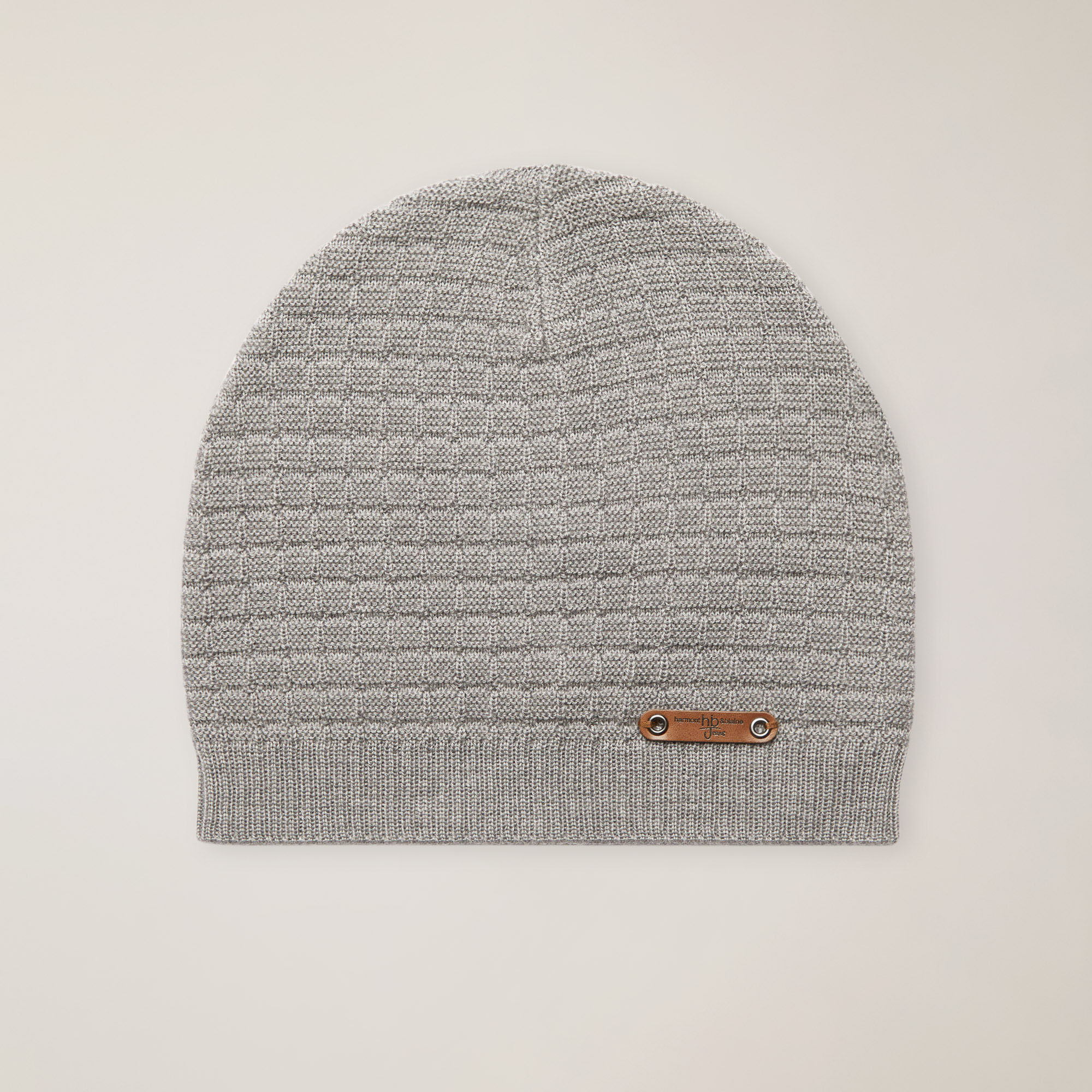 Berretto In Misto Lana Con Texture 3D, Grigio Acciaio, large image number 0