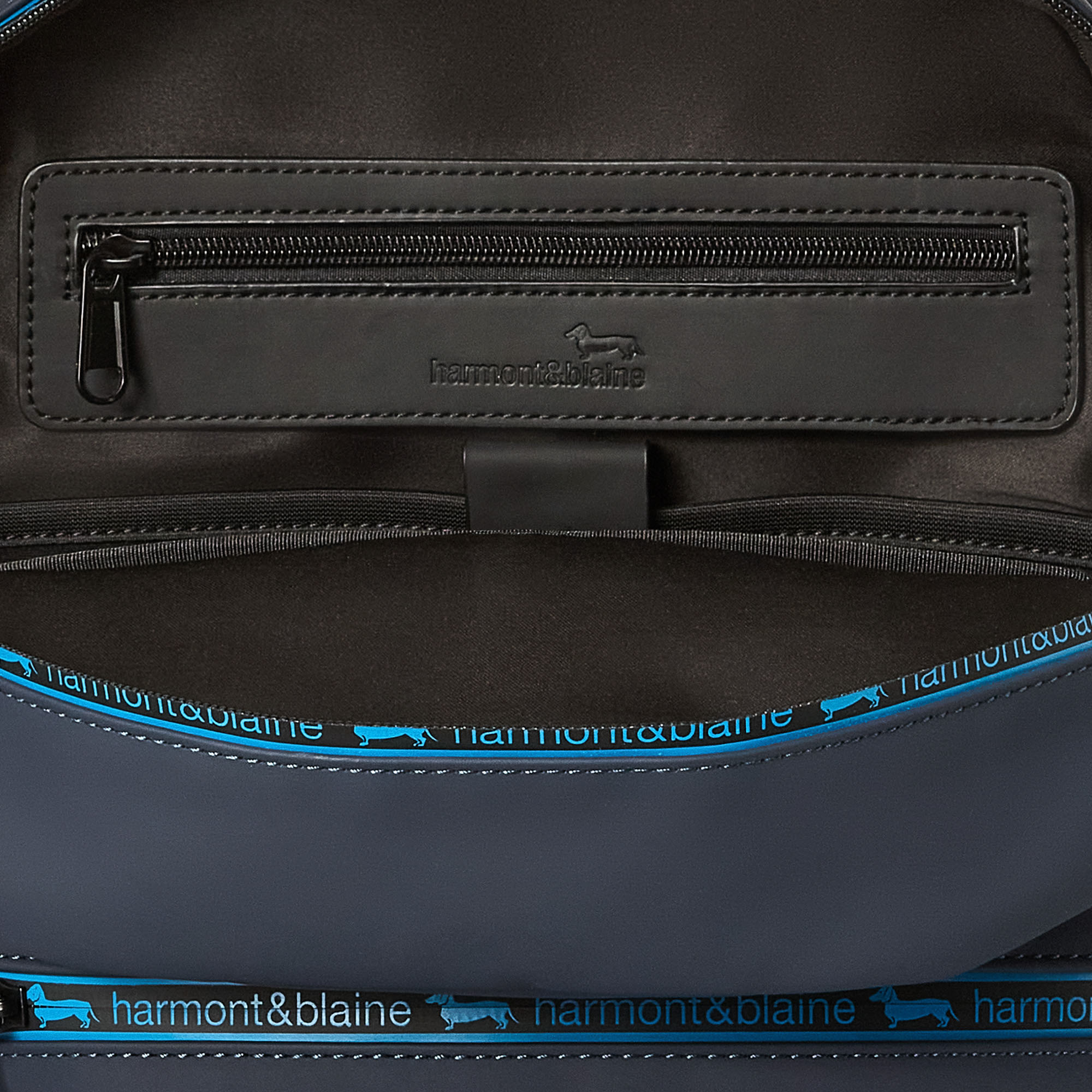 Zaino Con Lettering E Logo, Blu Navy, large image number 3