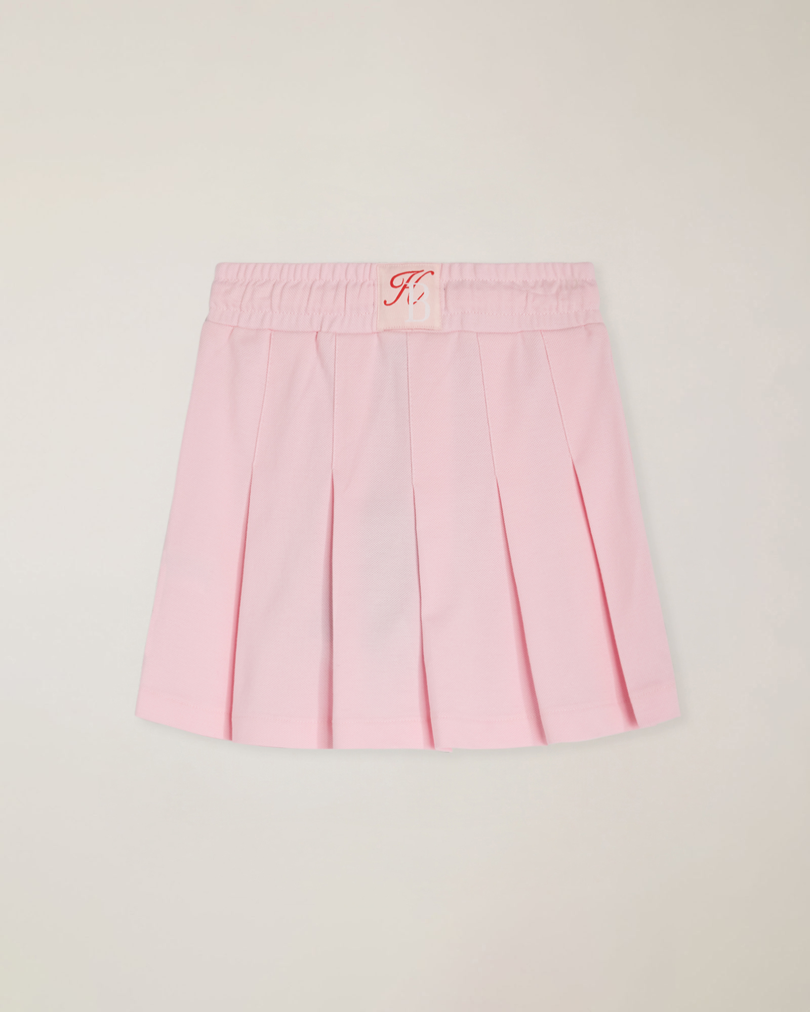Falda de piqu&eacute; con detalle de logo bordado
