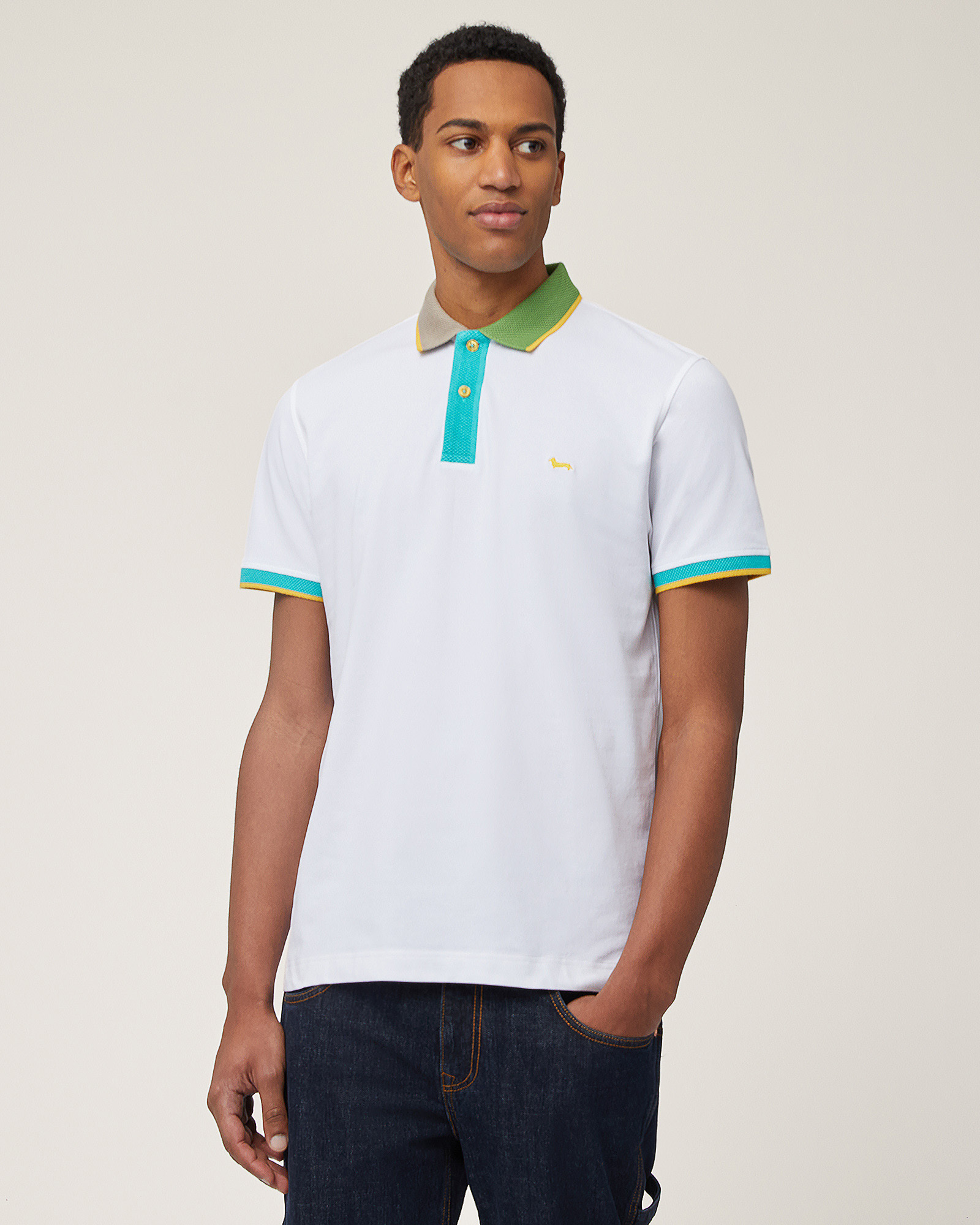 Cotton Polo with 3D Details