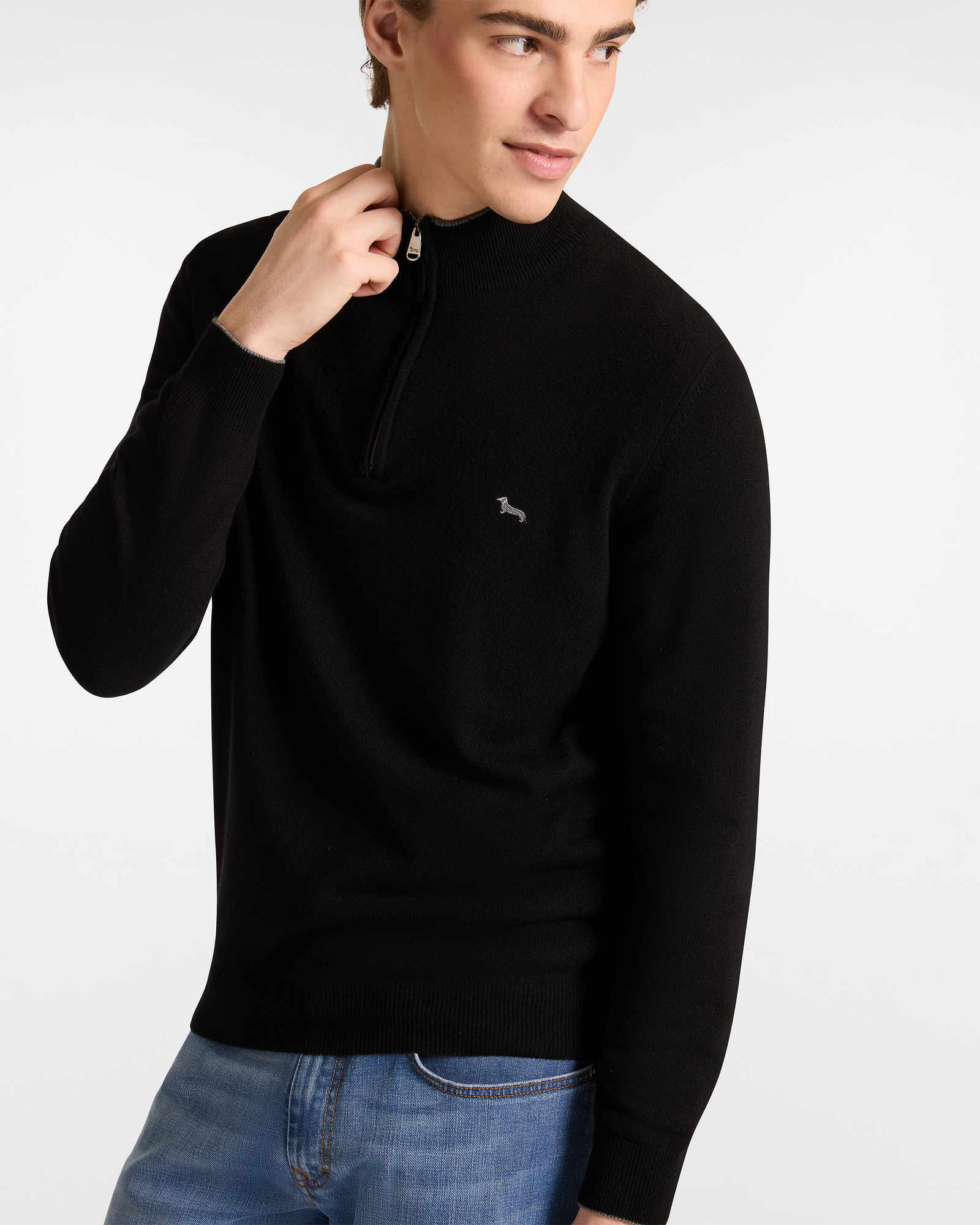 Half-Zip Wool Blend Pullover