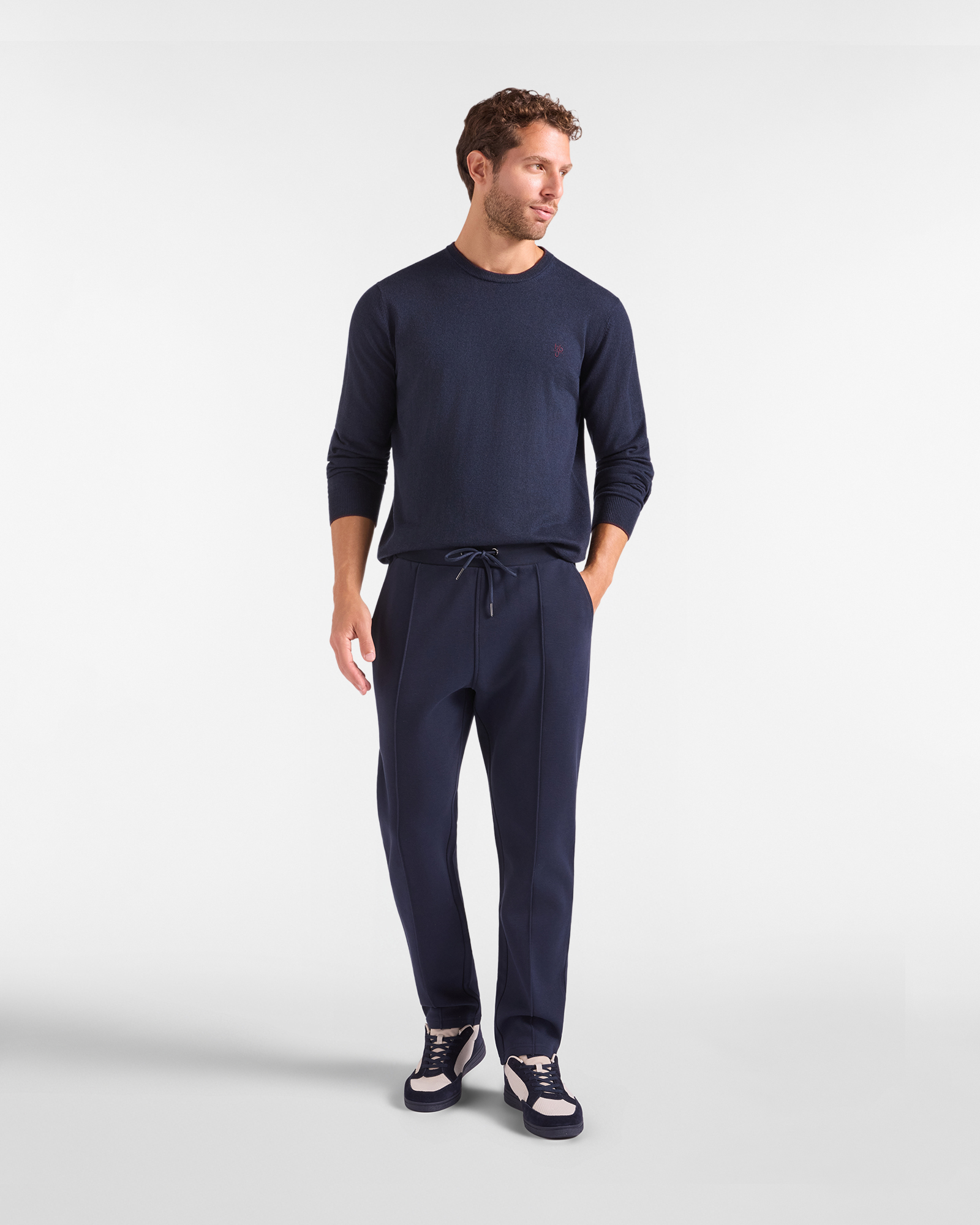 Pantaloni Sportivi HBJ Uomo in Tessuto Piquet, BLU SCURO, large image number 3
