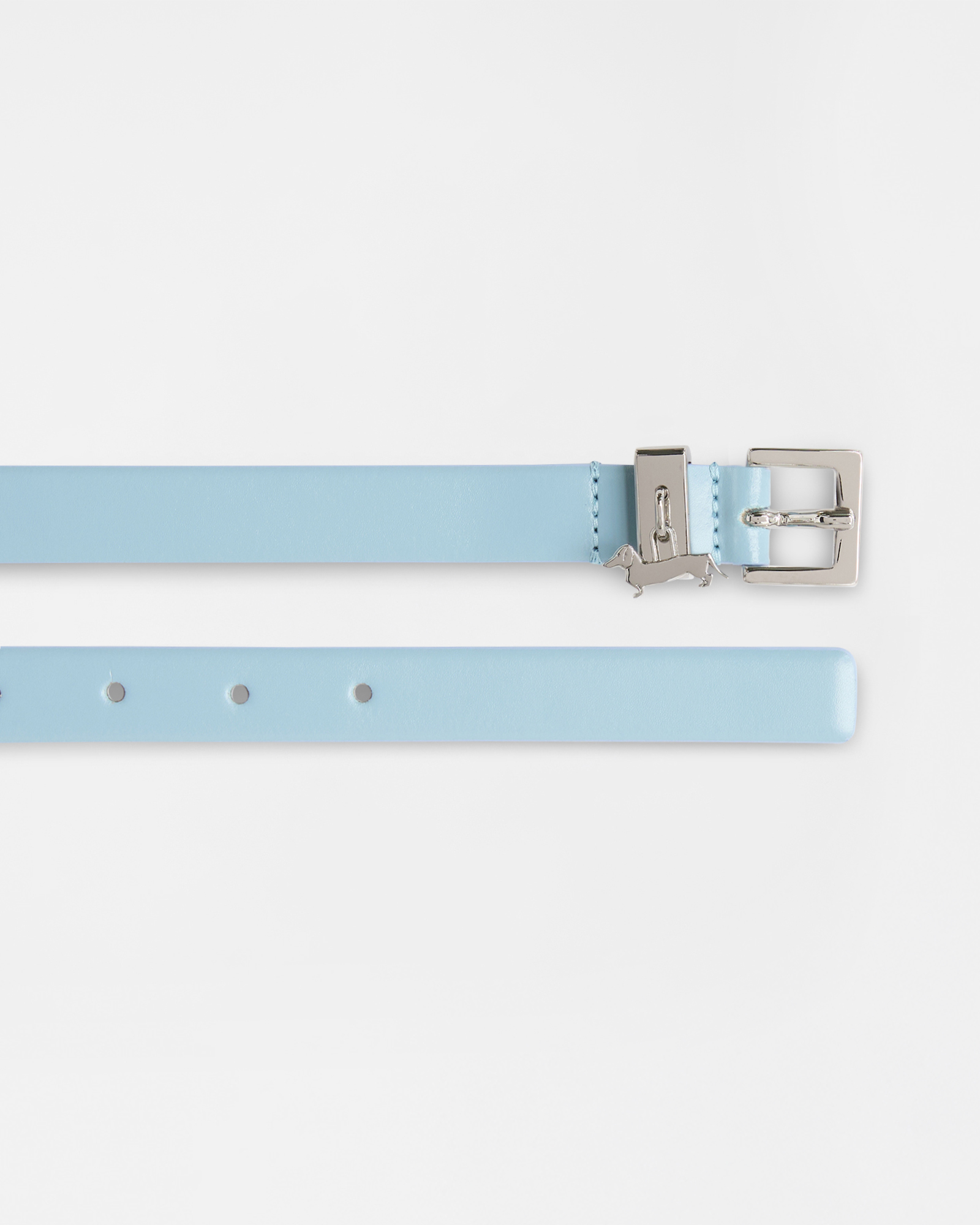 Leather Belt With Dachshund Charm, Sky, large image number 1