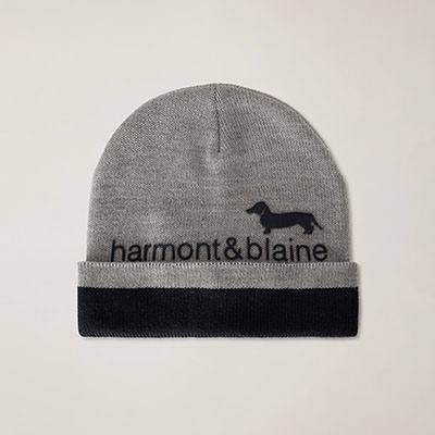Short Beanie With Heat-Sealed Dachshund And Lettering