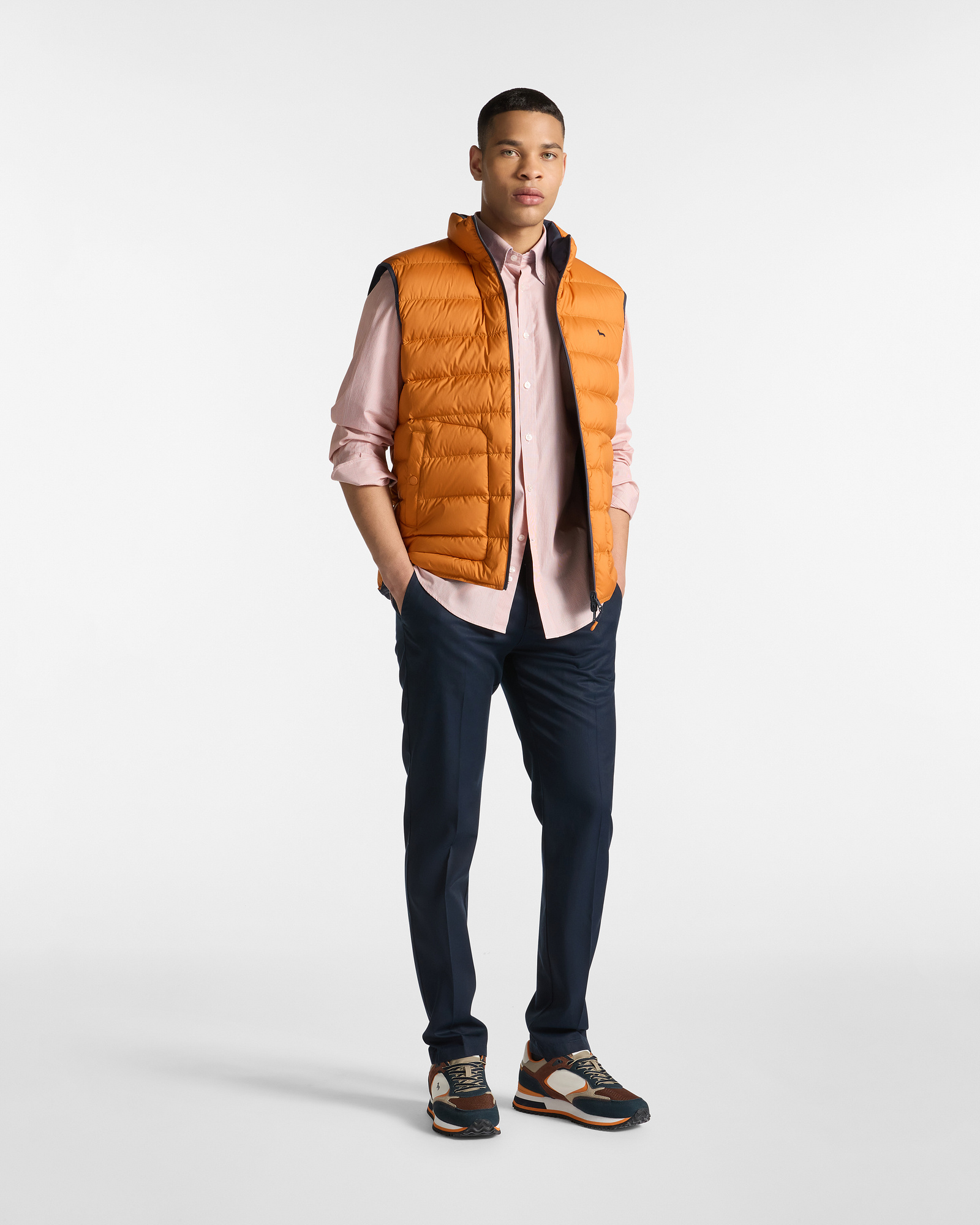 Reversible Padded Vest, Orange, large image number 3