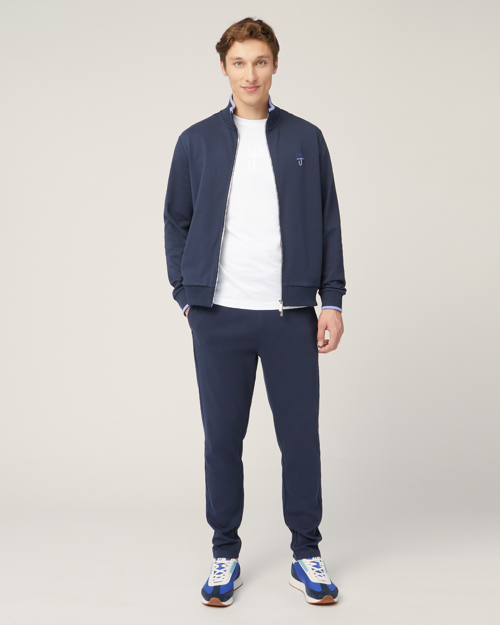 Cotton Fleece Pants, Dark Blue, large image number 3