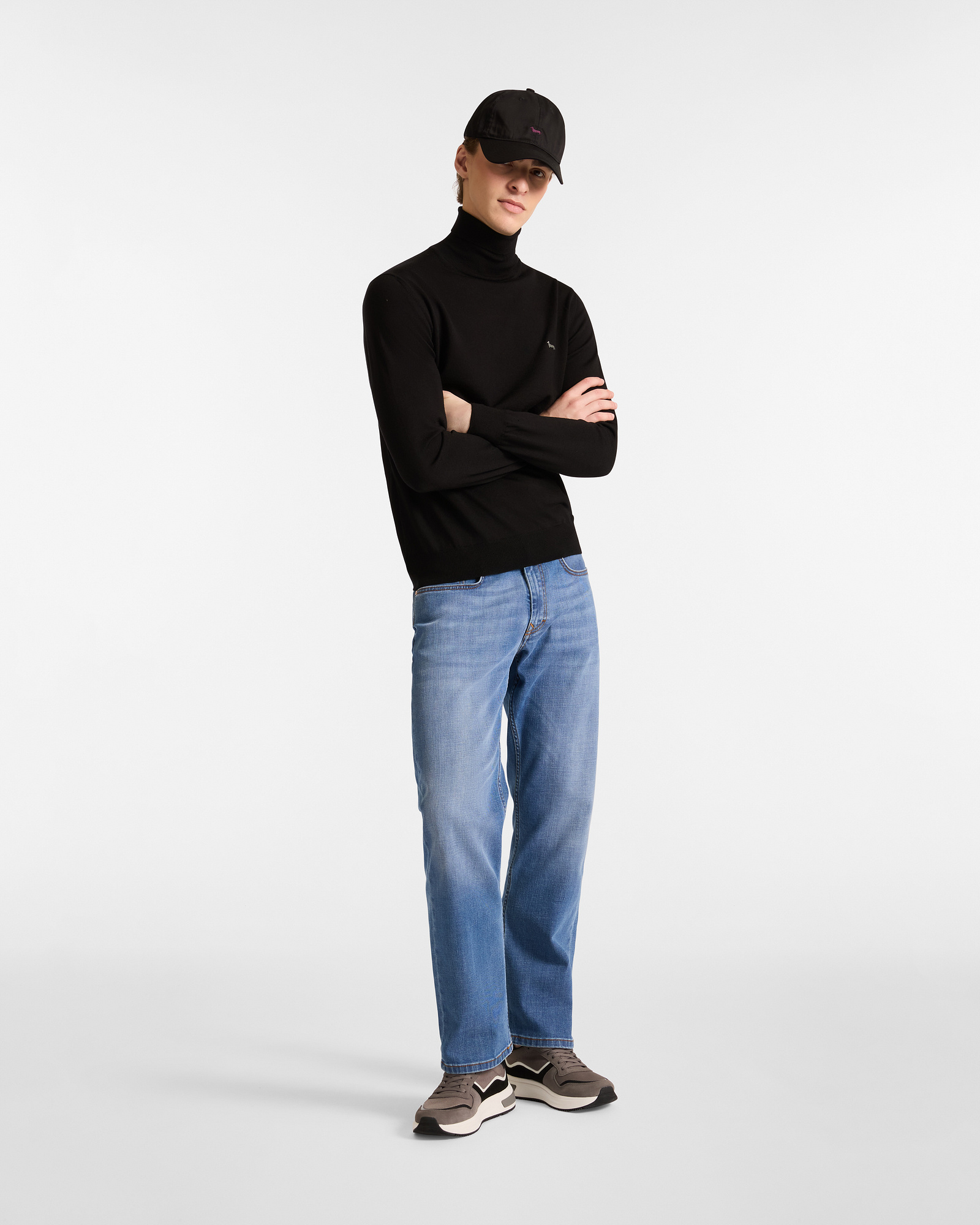 Rollkragenpullover aus Merinowolle, Schwarz, large image number 3