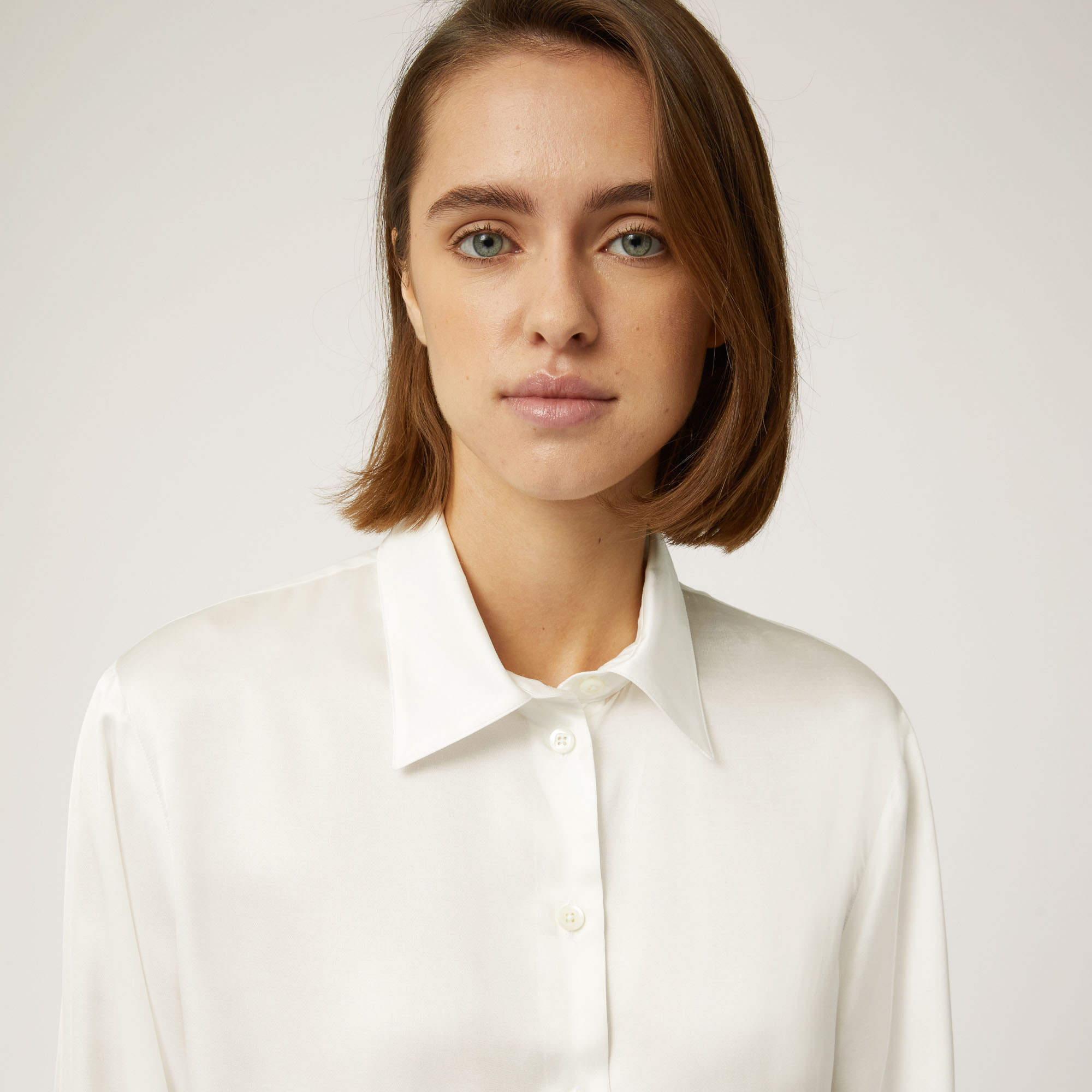 Camisa De Viscosa Suave, Blanco, large image number 2