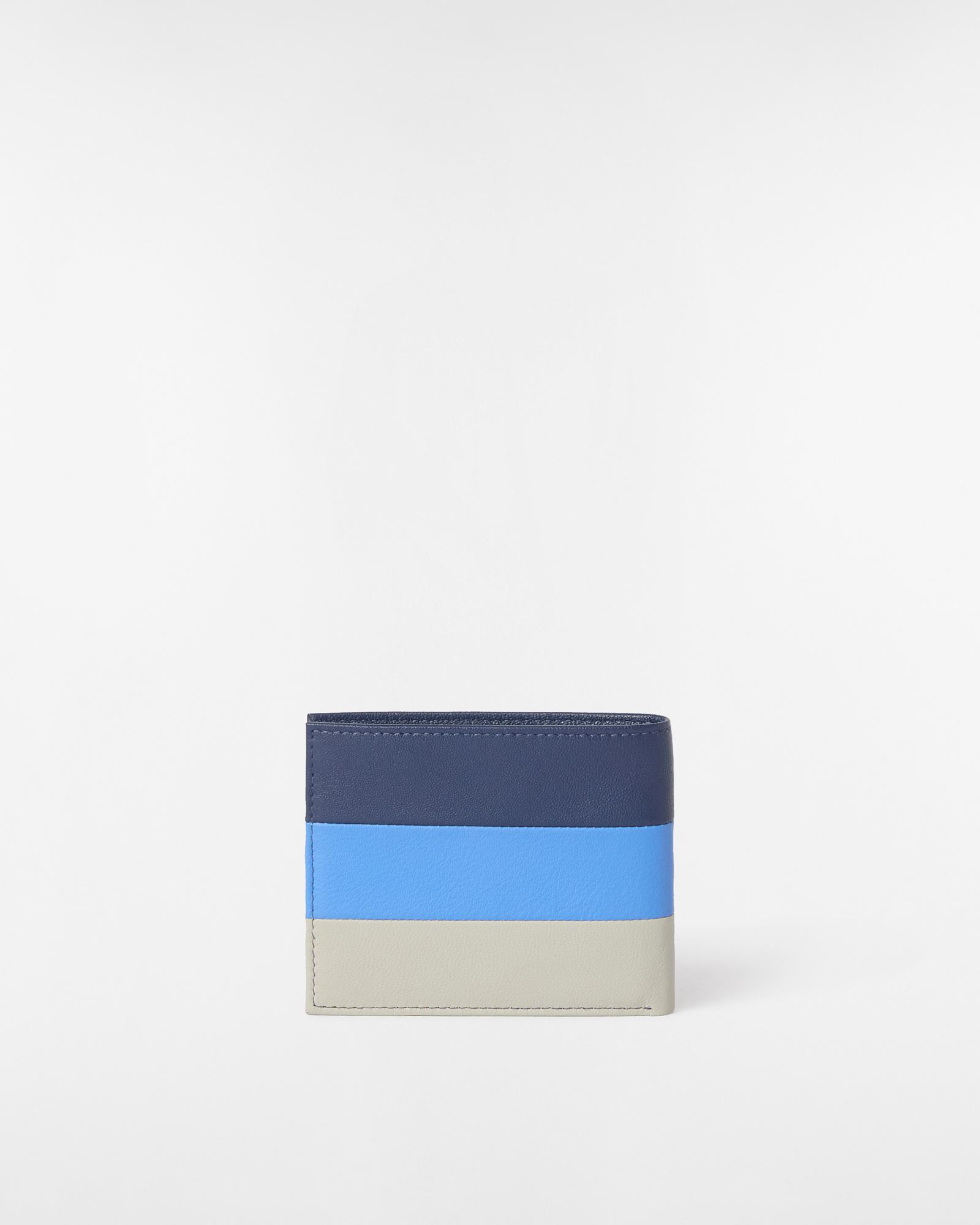 Leather Wallet with Straps, Navy Blue, large image number 1