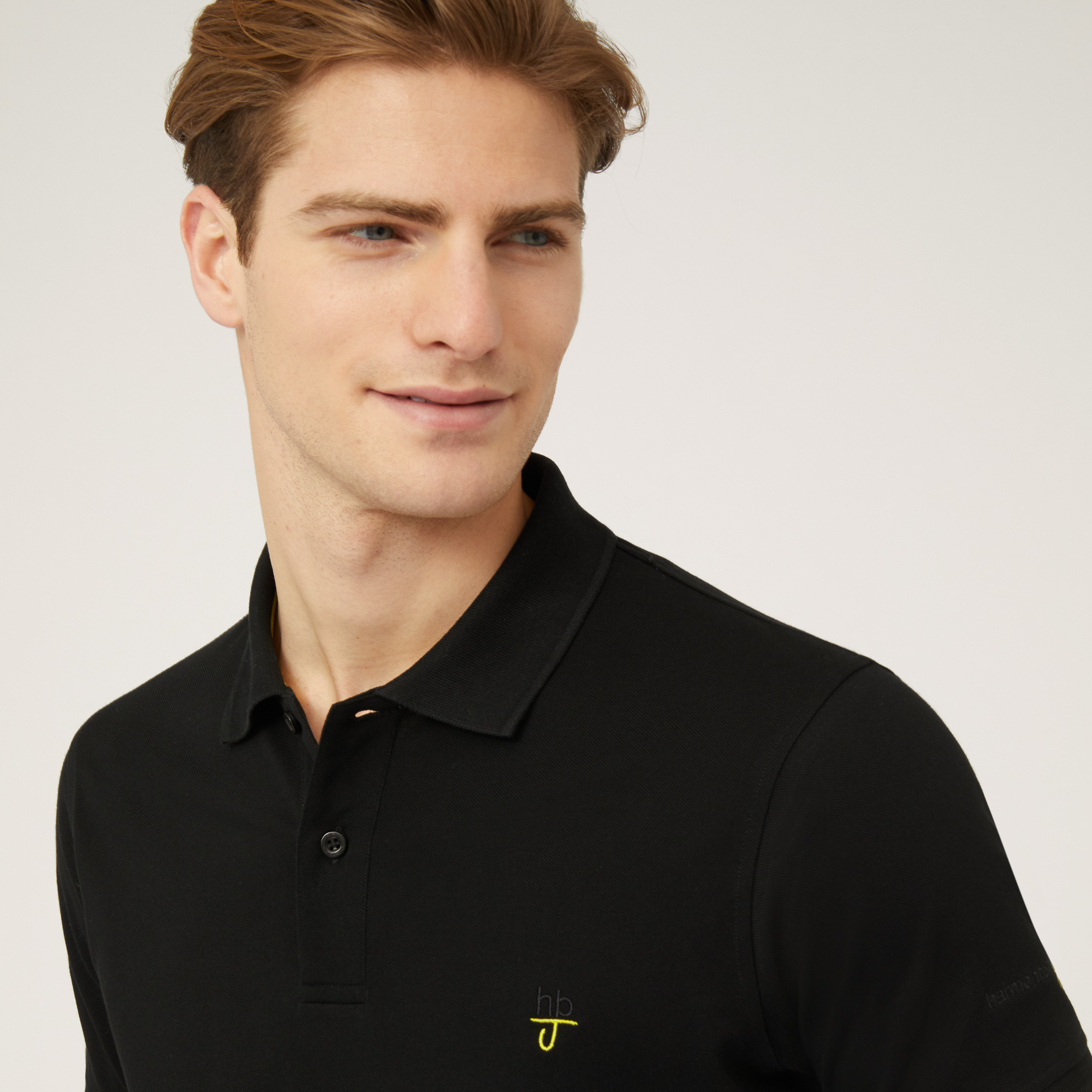 Polo In Cotone, Nero, large image number 2